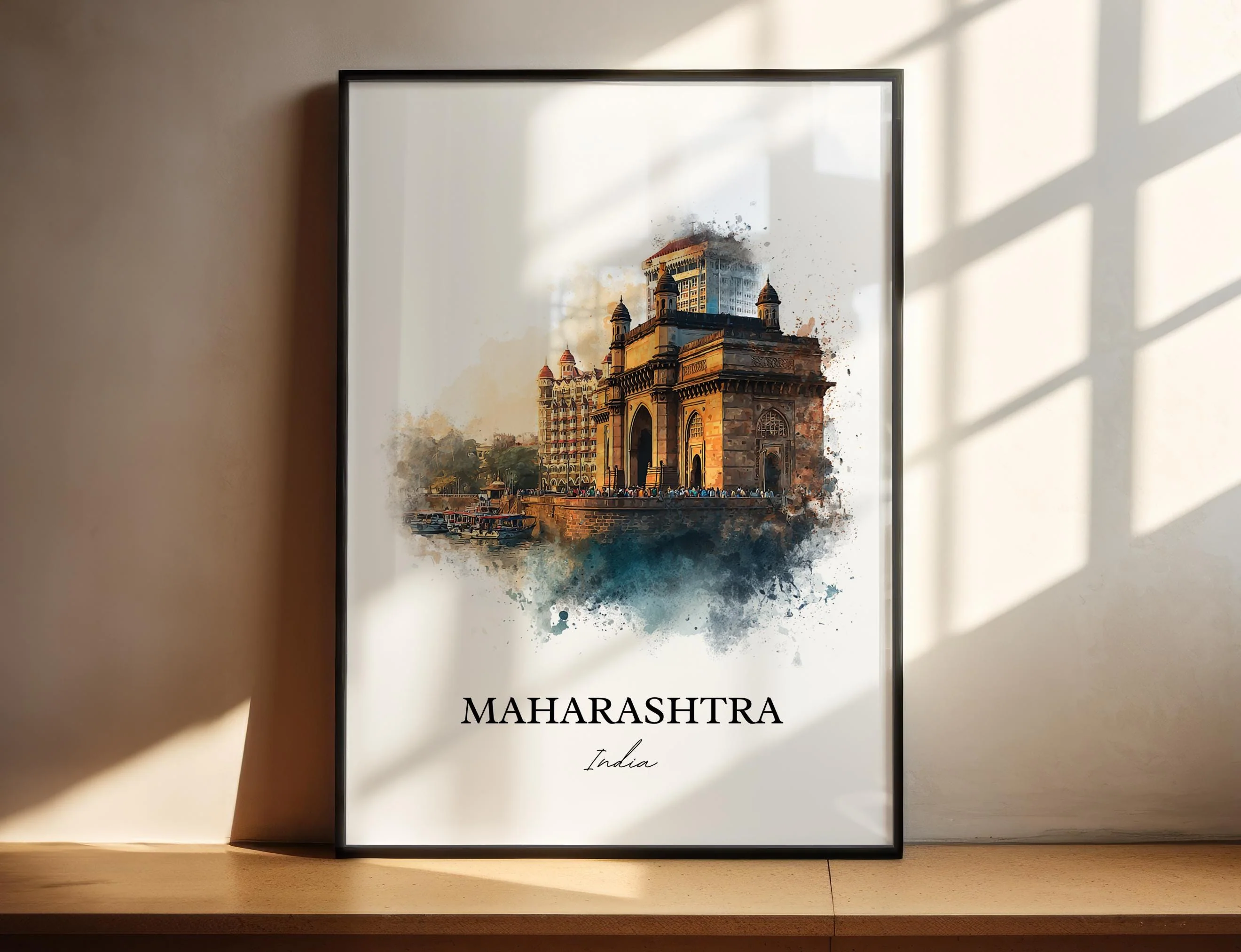 Maharashtra, India – Watercolor Art Print