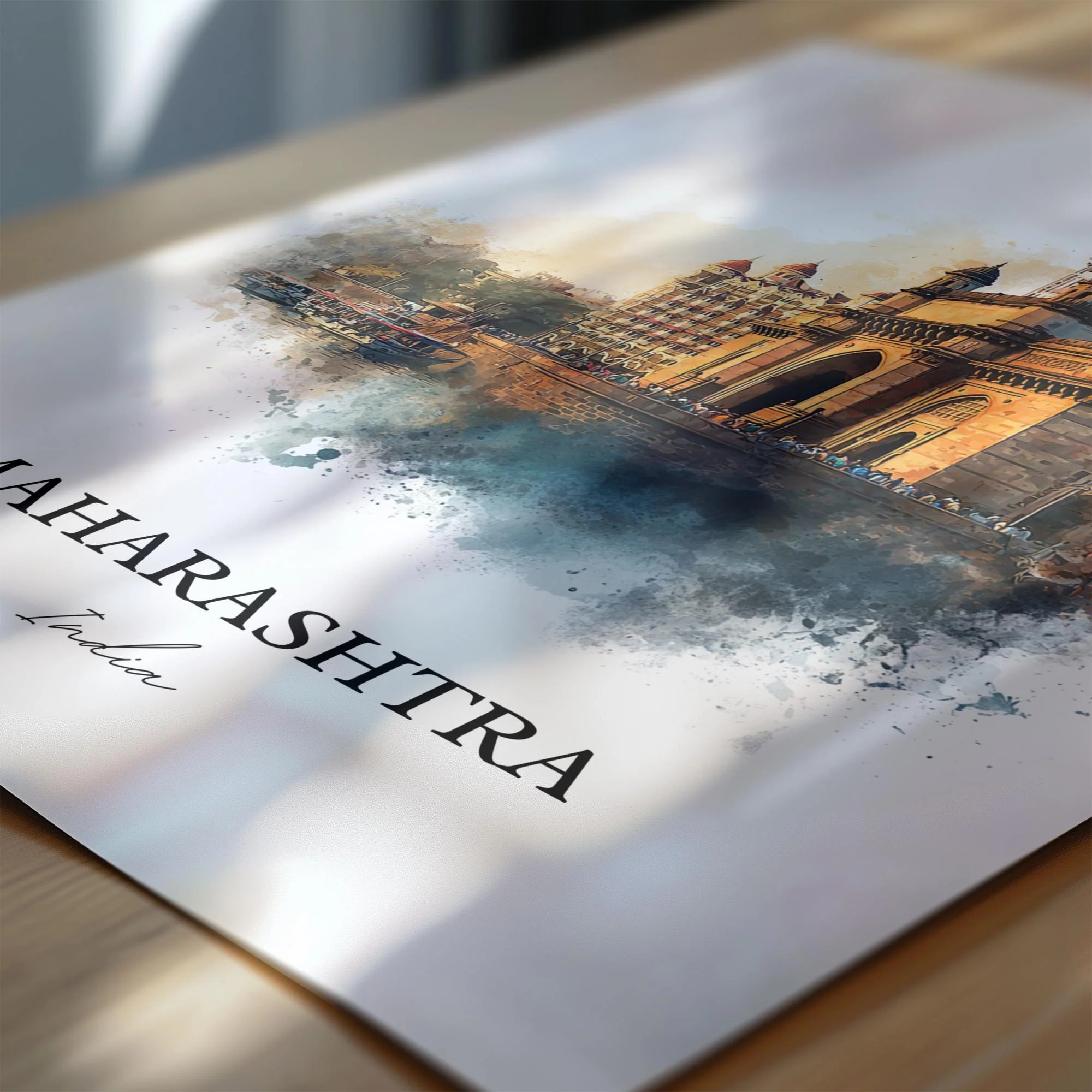 Maharashtra, India – Watercolor Art Print - Image 2