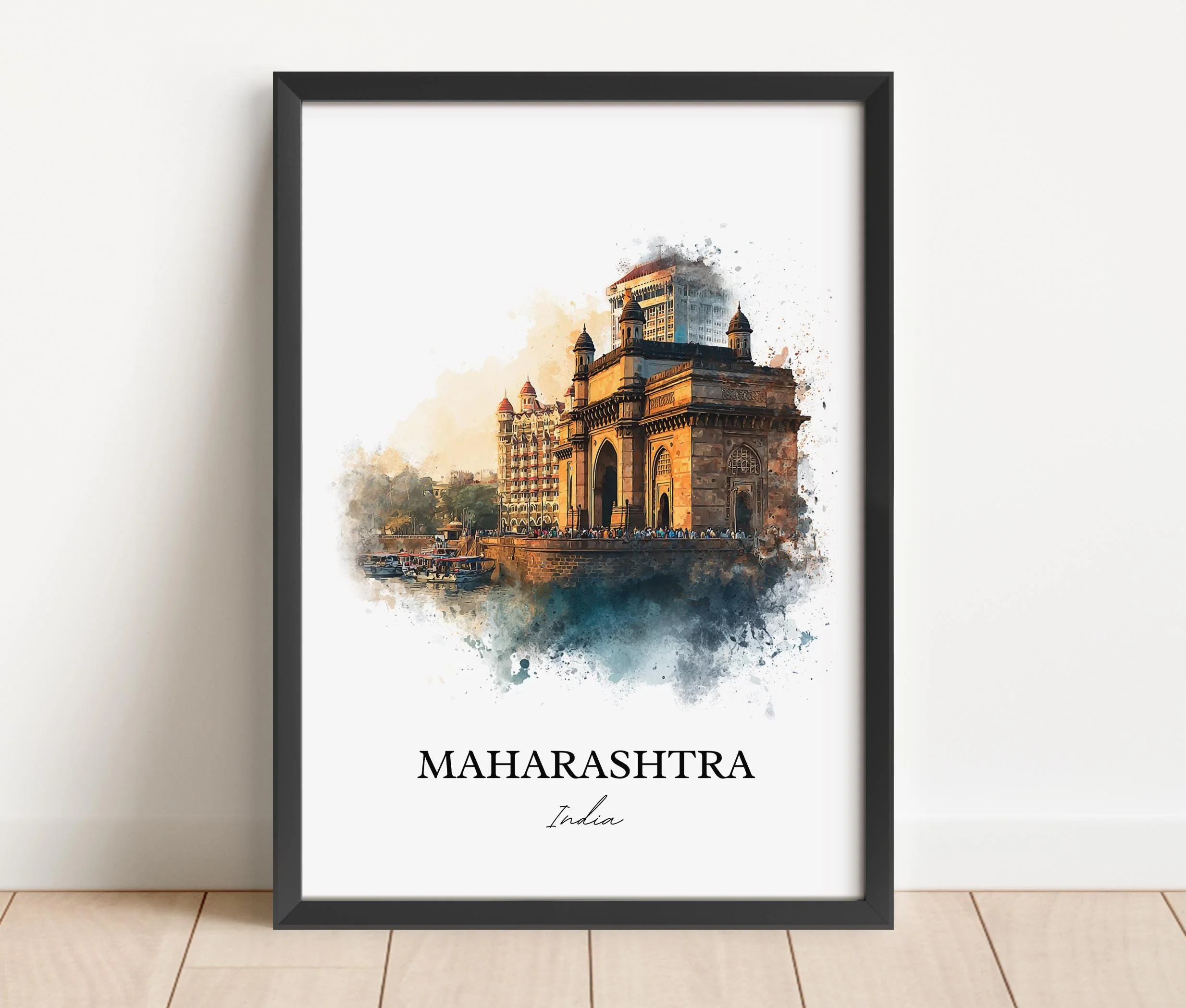 Maharashtra, India – Watercolor Art Print - Image 3
