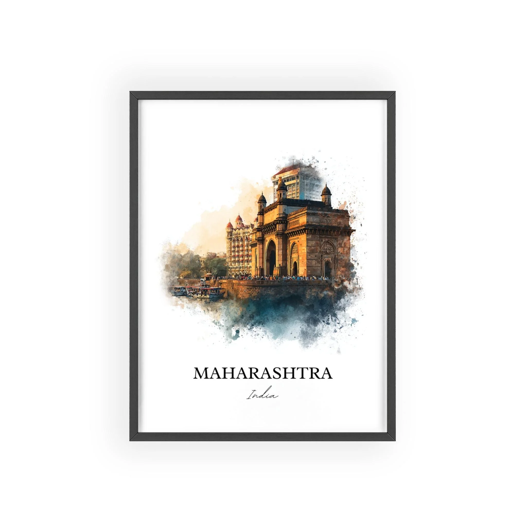 Maharashtra, India – Watercolor Art Print - Image 7