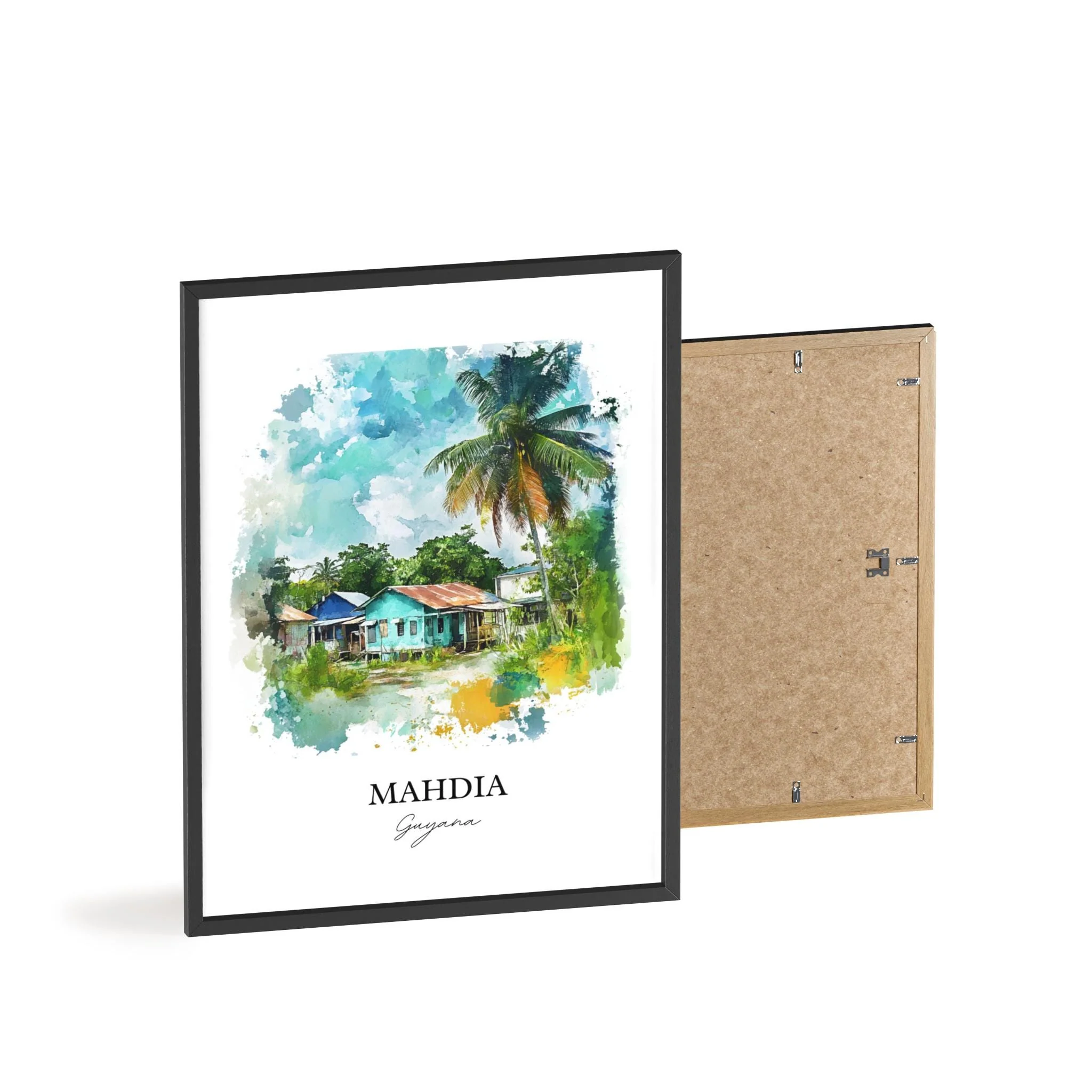 Mahdia, Guyana – Watercolor Art Print - Image 8