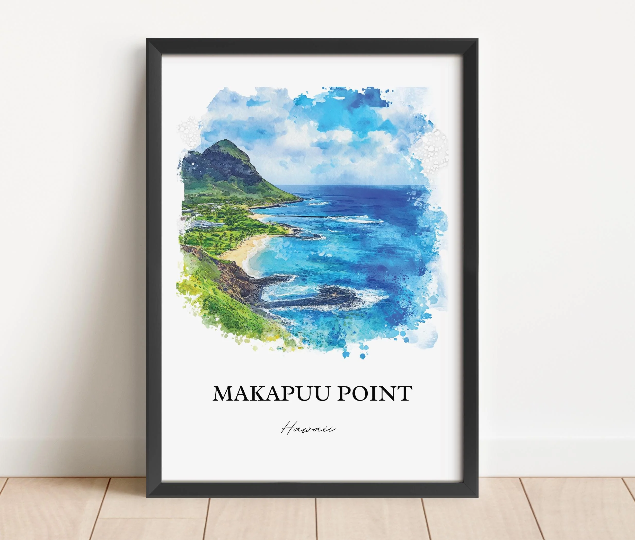 Makapuu Point, Oahu, USA – Watercolor Art Print - Image 5