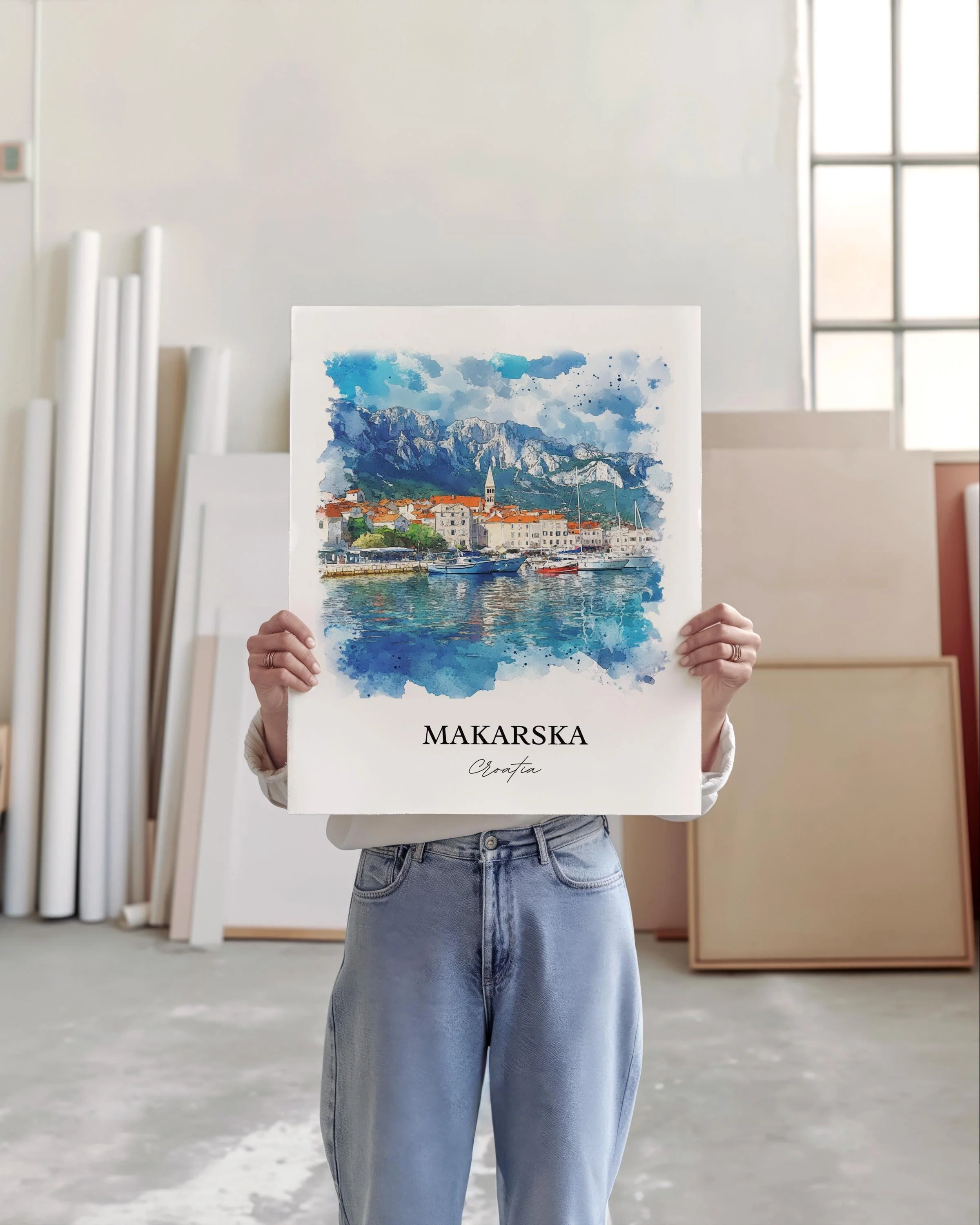 Makarska, Croatia – Watercolor Art Print - Image 3
