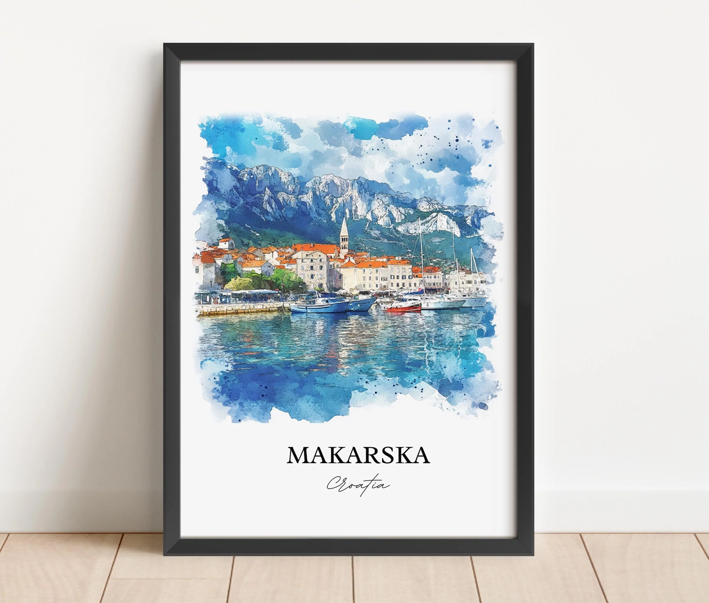 Makarska, Croatia – Watercolor Art Print - Image 6