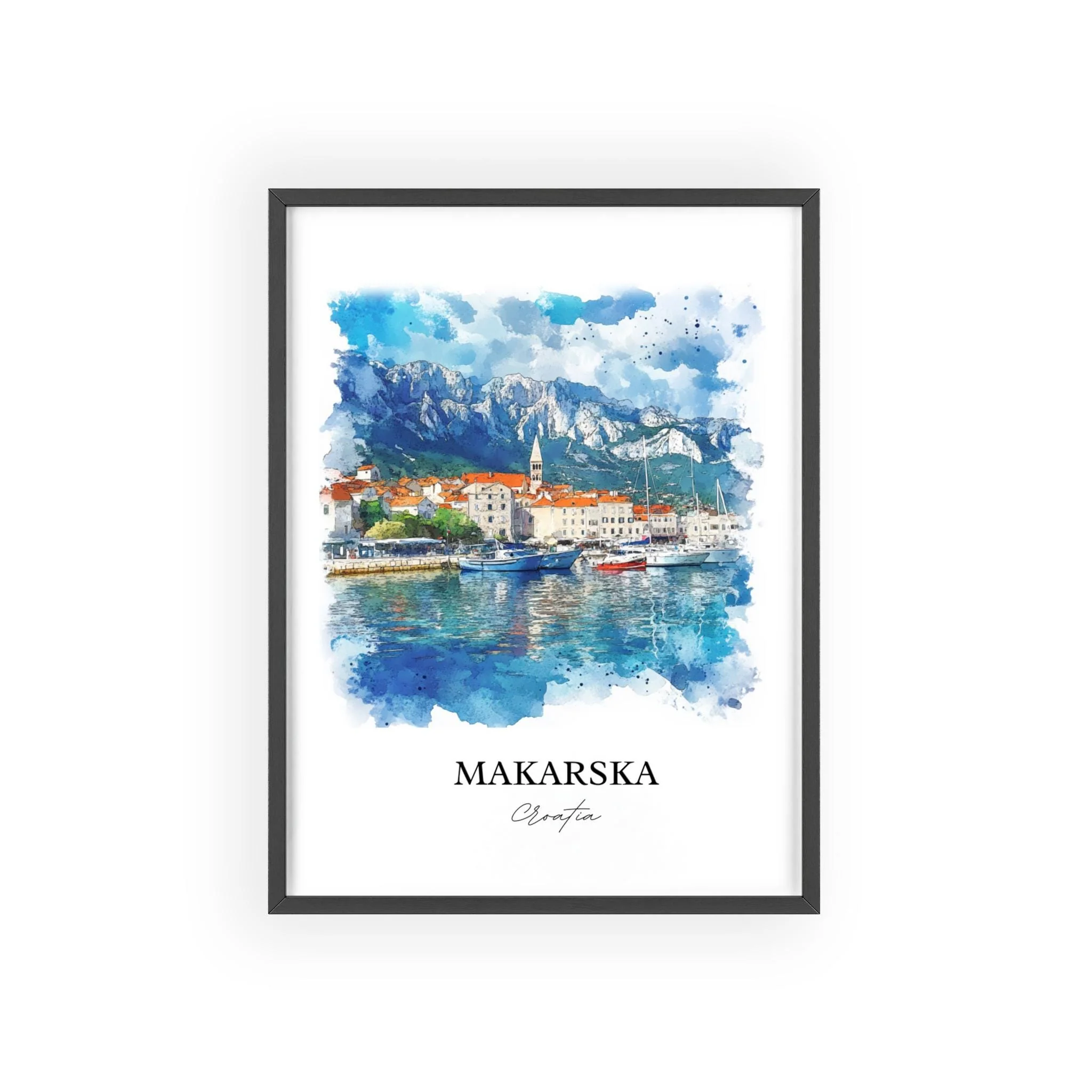 Makarska, Croatia – Watercolor Art Print - Image 7