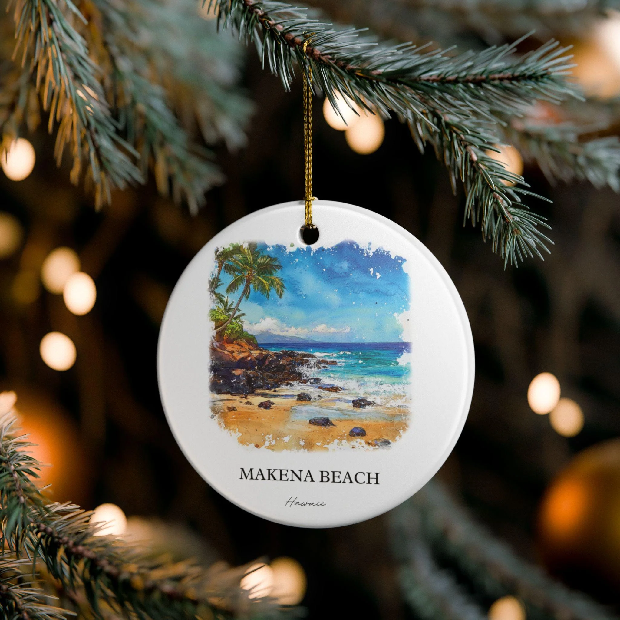 Makena Beach Ornament: Unique Makena Beach Souvenir, Hawaii Xmas Decor, and Authentic Makena Beach Gift - Image 4