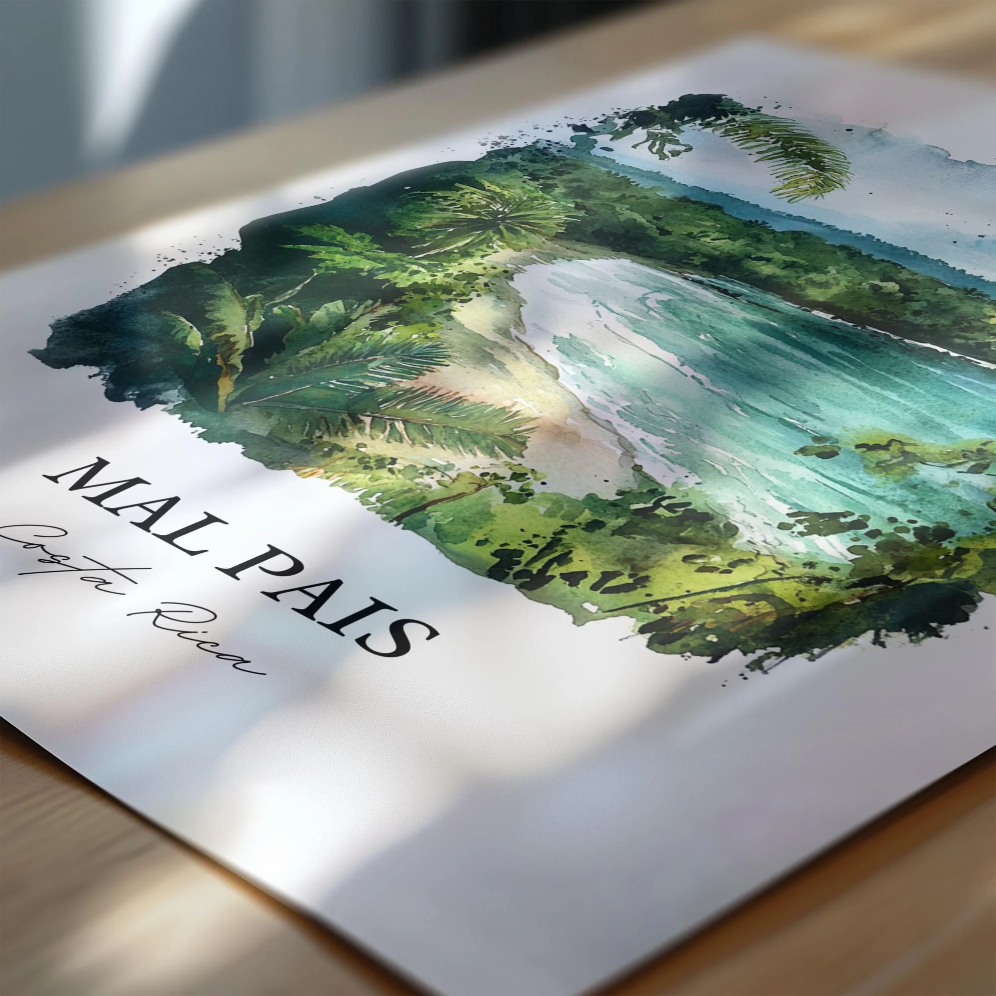 Mal Pais, Costa Rica – Watercolor Art Print - Image 2