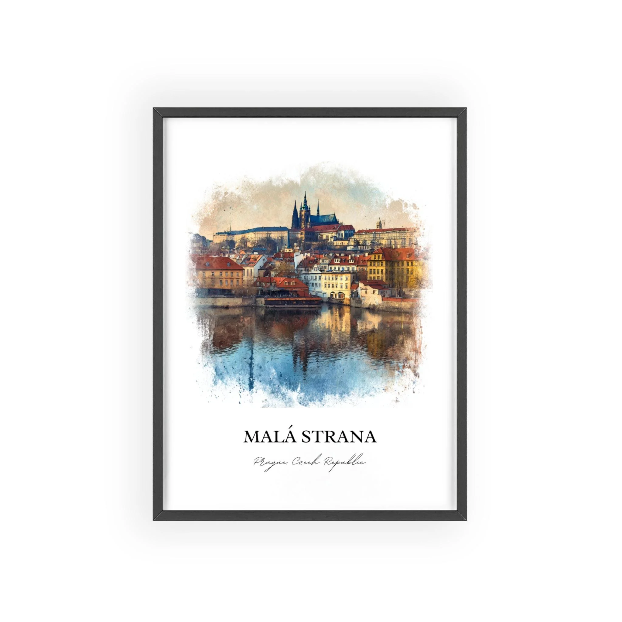 Malá Strana, Czech Republic – Watercolor Art Print - Image 10