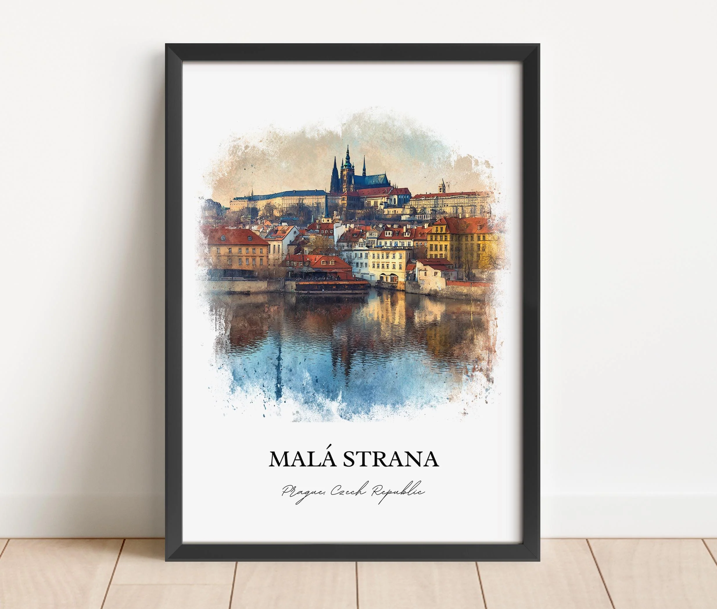 Malá Strana, Czech Republic – Watercolor Art Print - Image 4