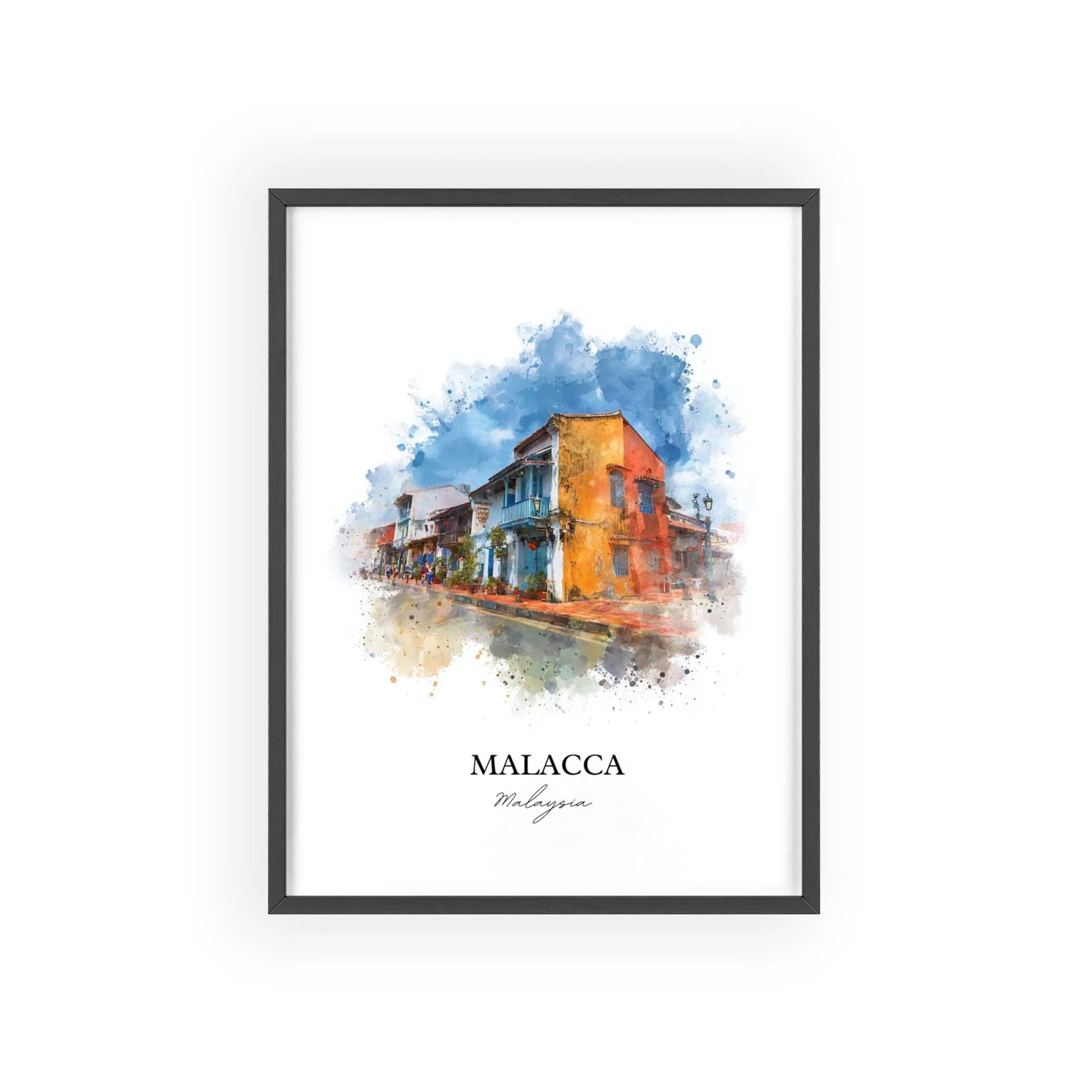 Malacca, Malaysia – Watercolor Art Print - Image 10