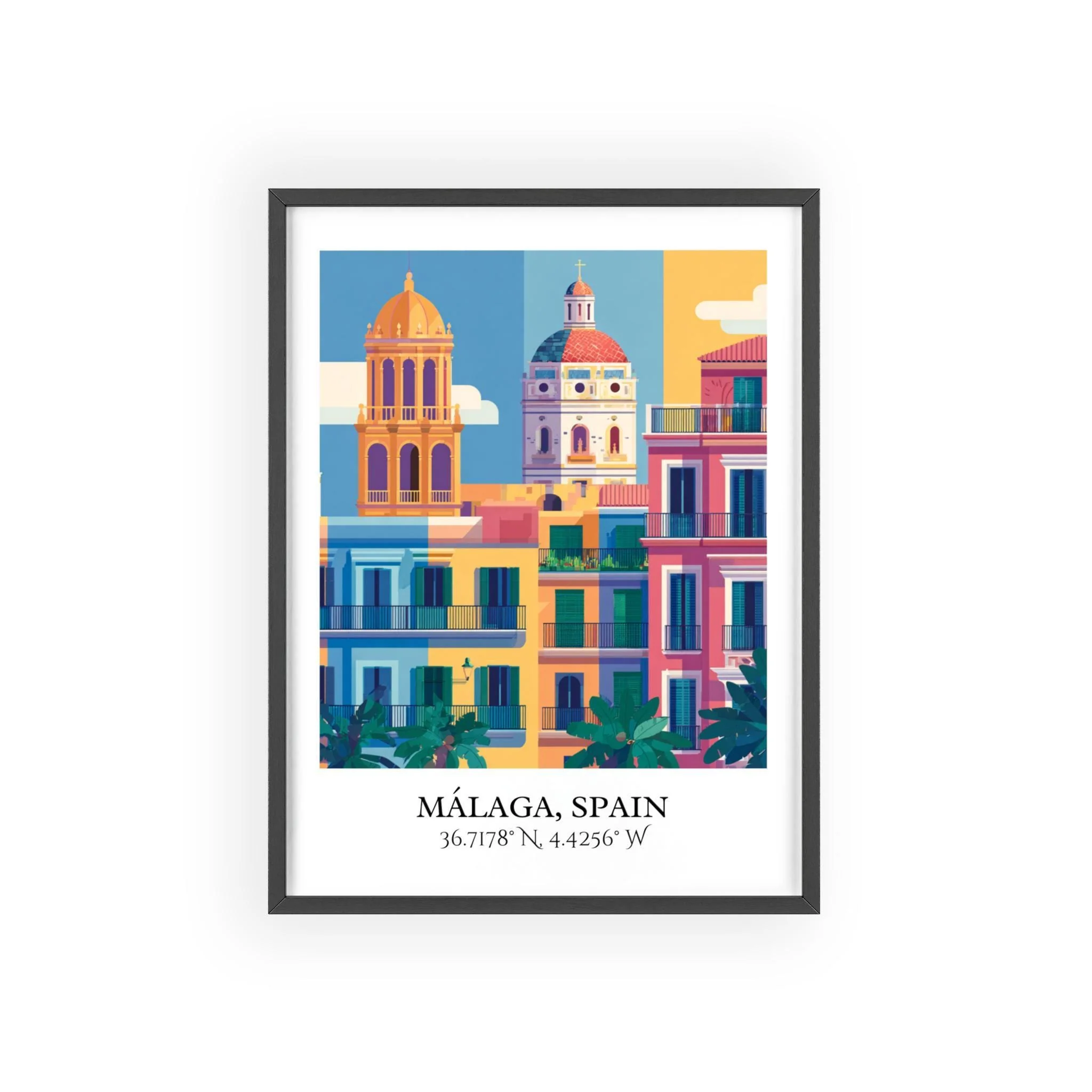 Málaga, Spain – Watercolor Art Print - Image 7