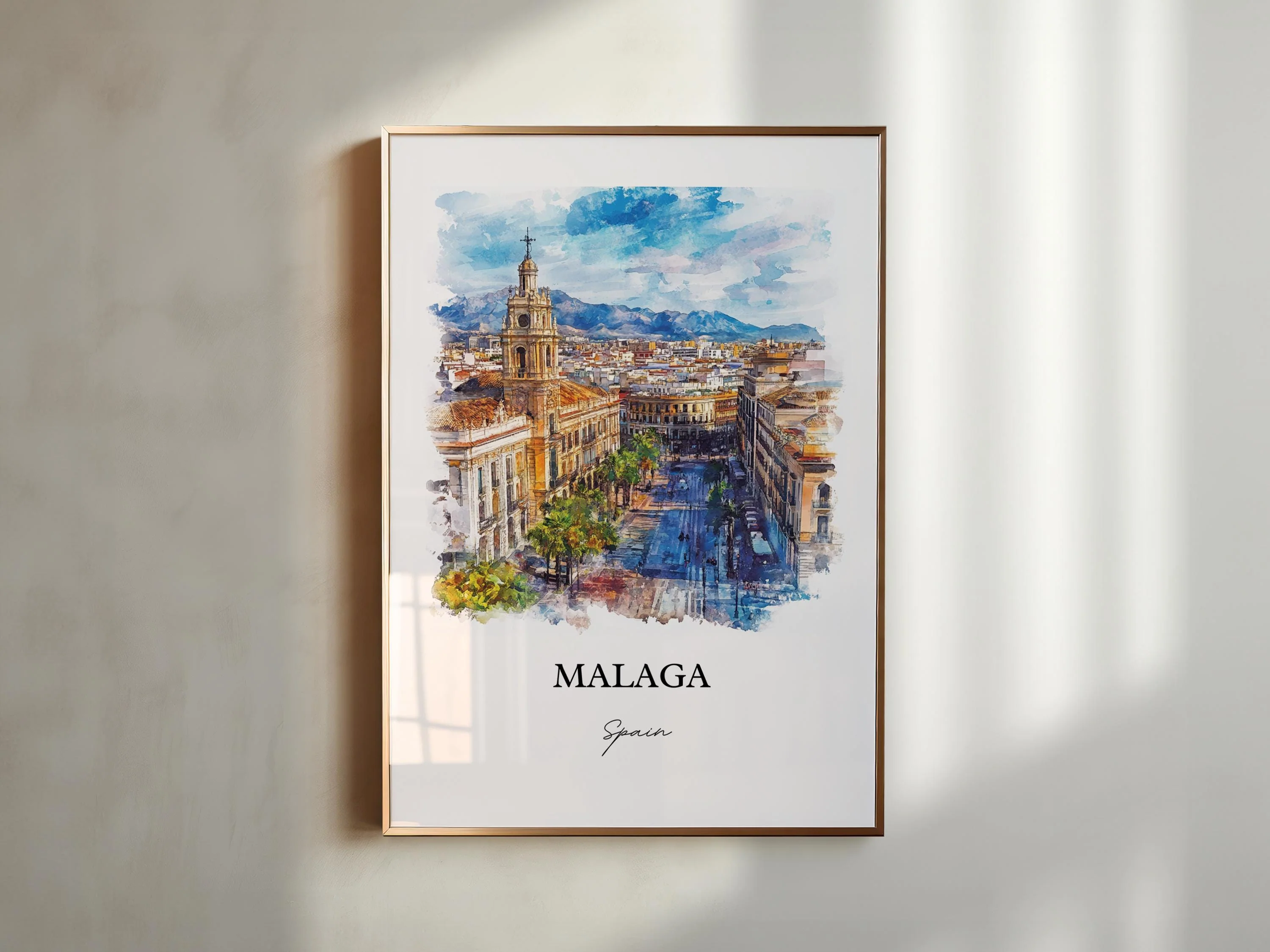 Malaga, Spain – Watercolor Art Print - Image 6
