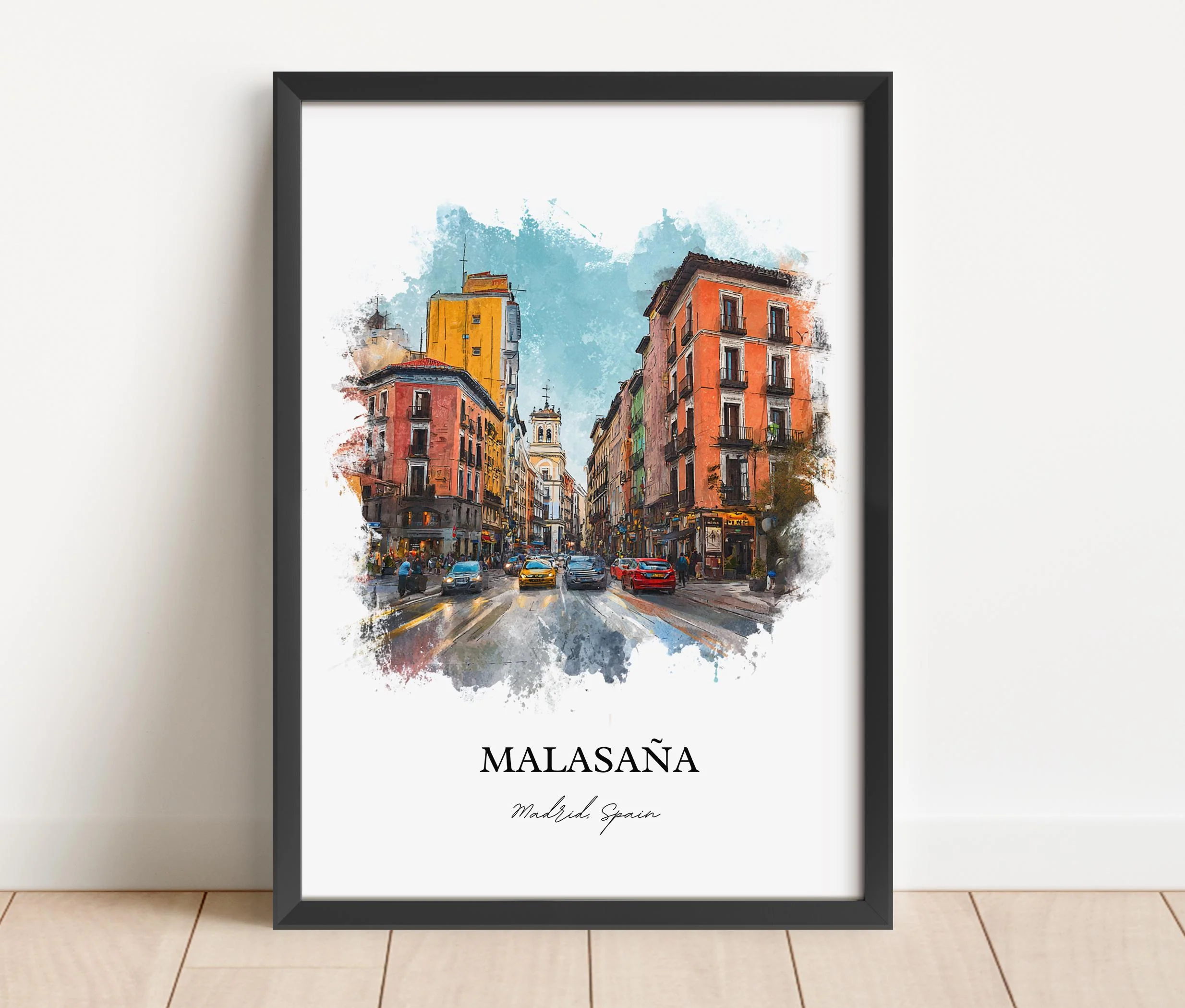 Malasaña, Spain – Watercolor Art Print - Image 3