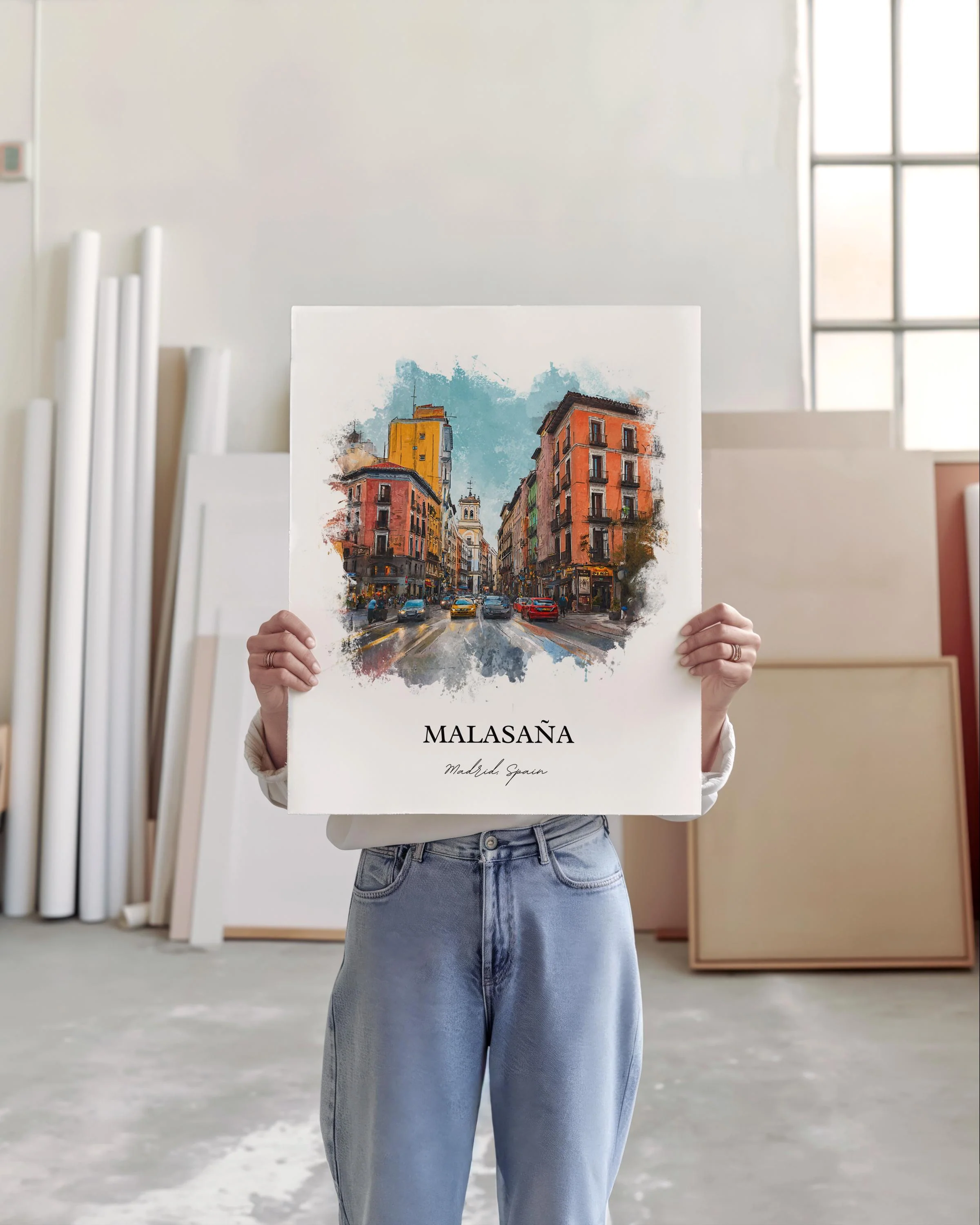 Malasaña, Spain – Watercolor Art Print - Image 4
