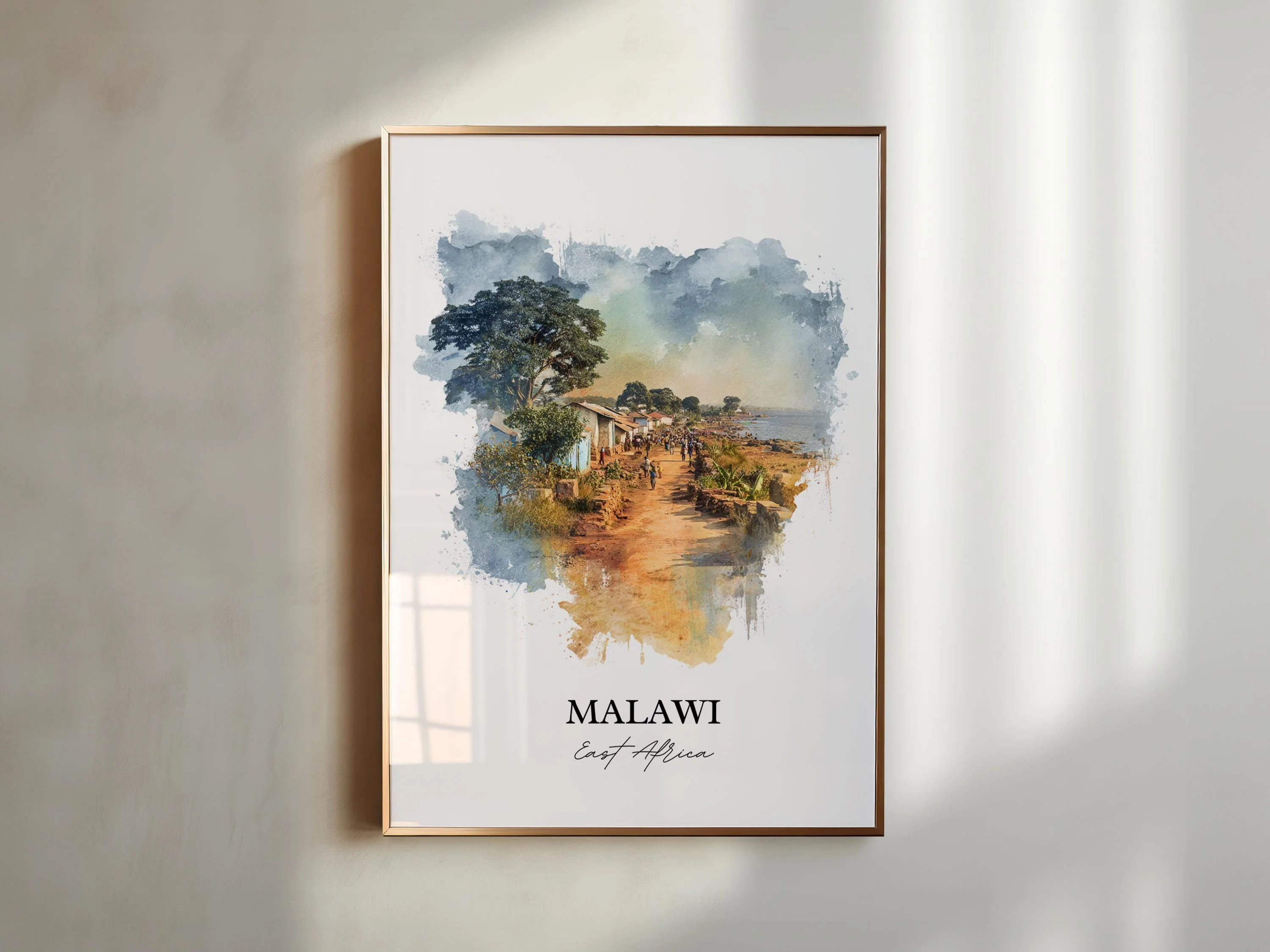 Malawi, East Africa – Watercolor Art Print - Image 4