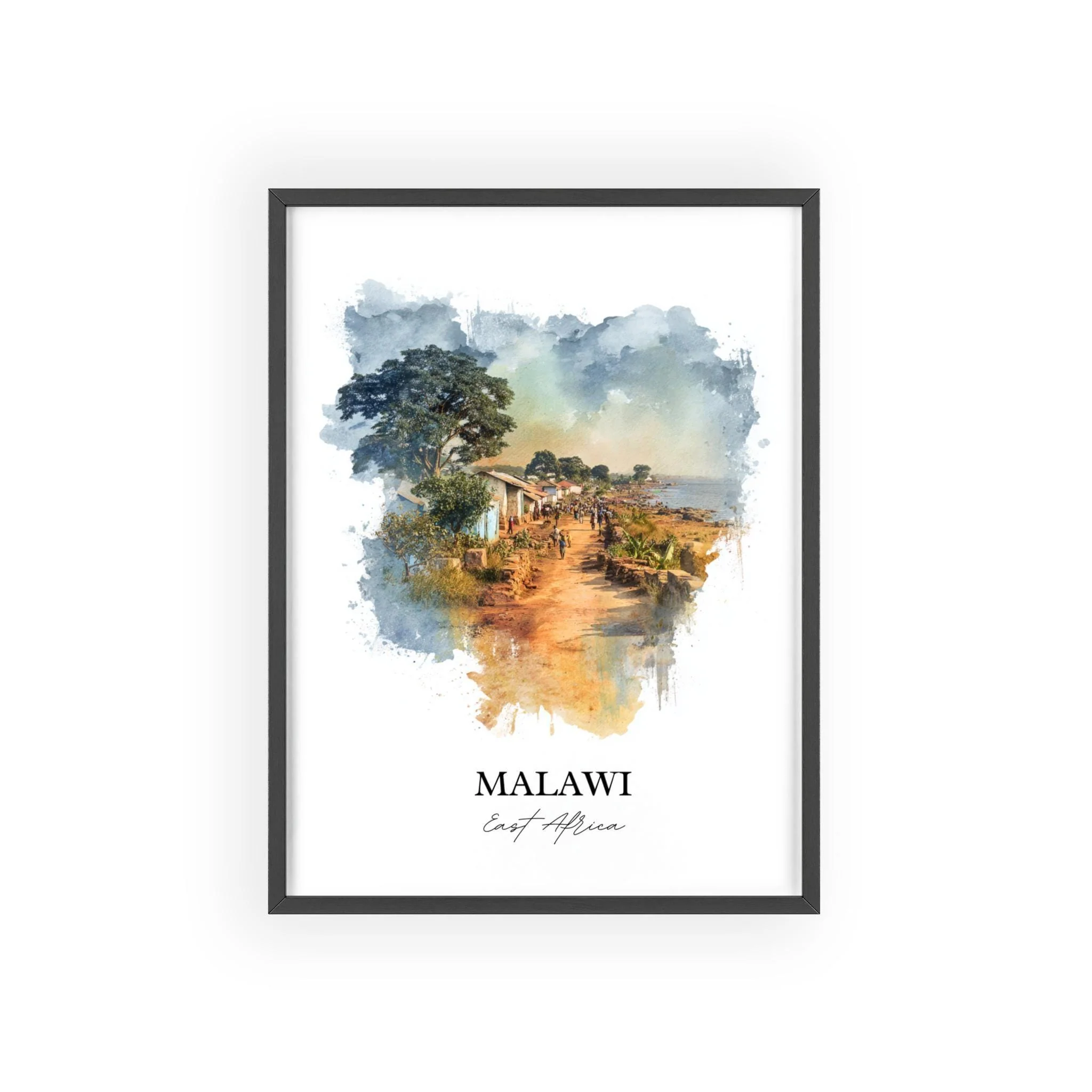 Malawi, East Africa – Watercolor Art Print - Image 7
