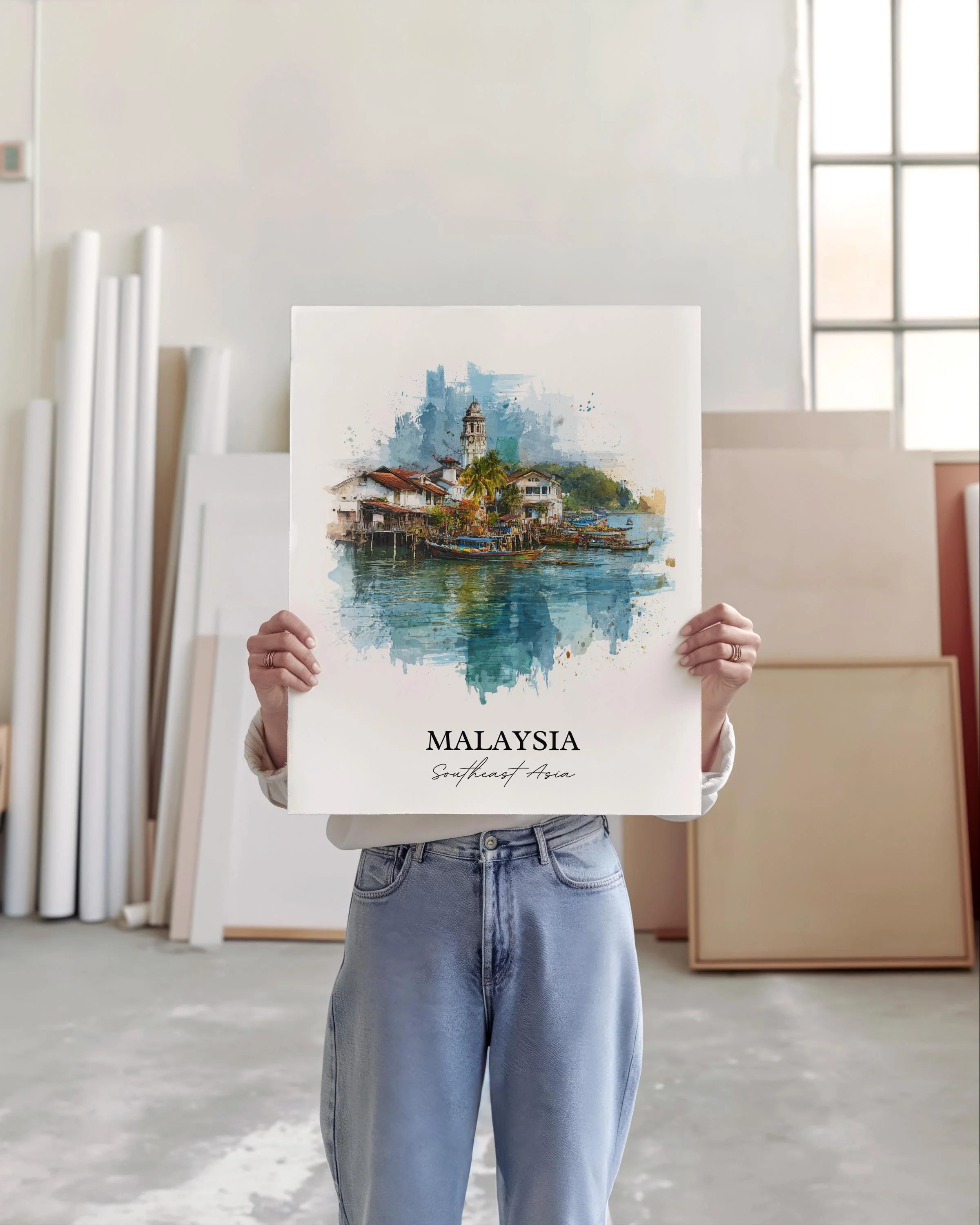 Malaysia, Malaysia – Watercolor Art Print - Image 5