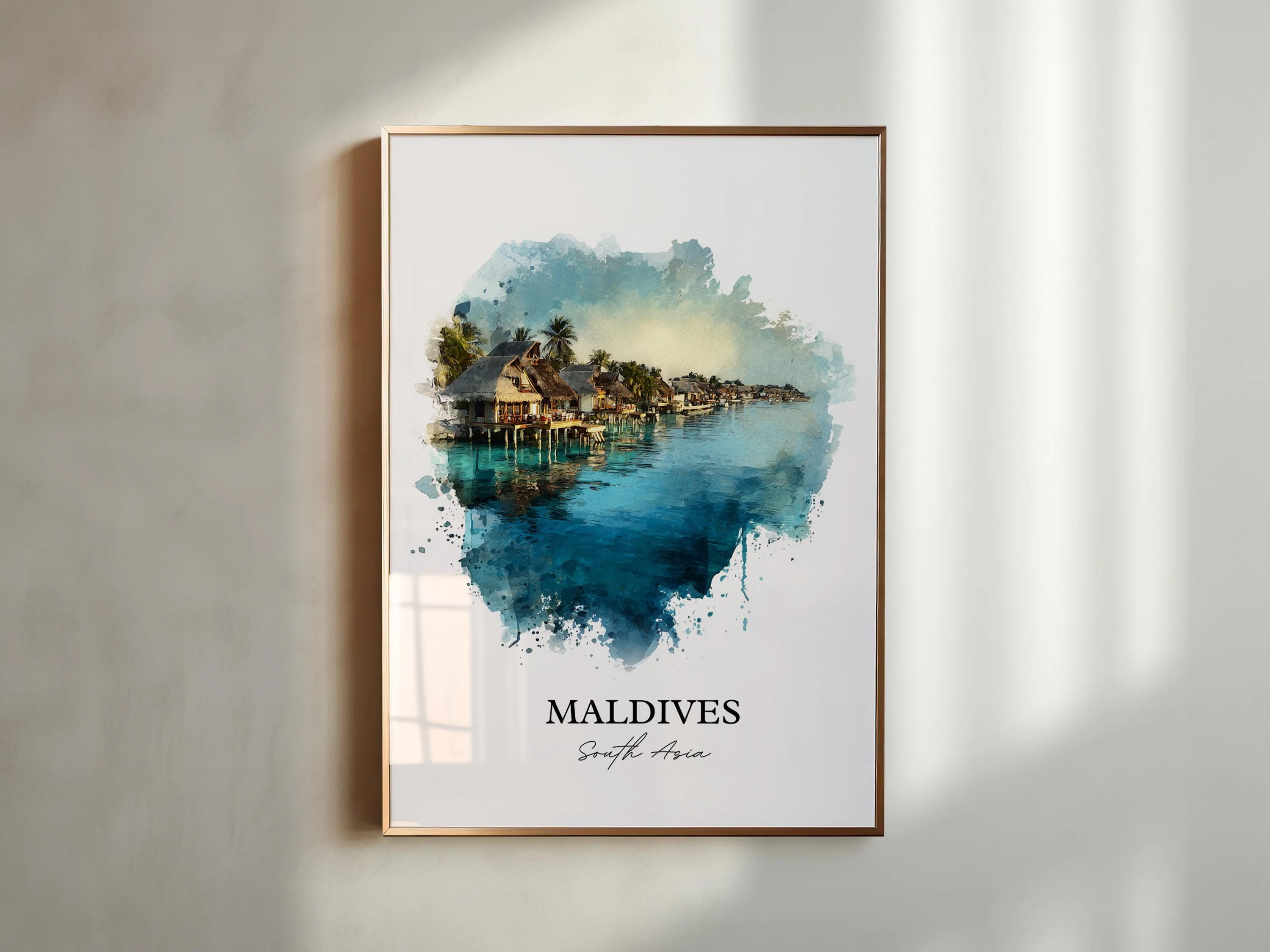 Maldives, Maldives – Watercolor Art Print - Image 3