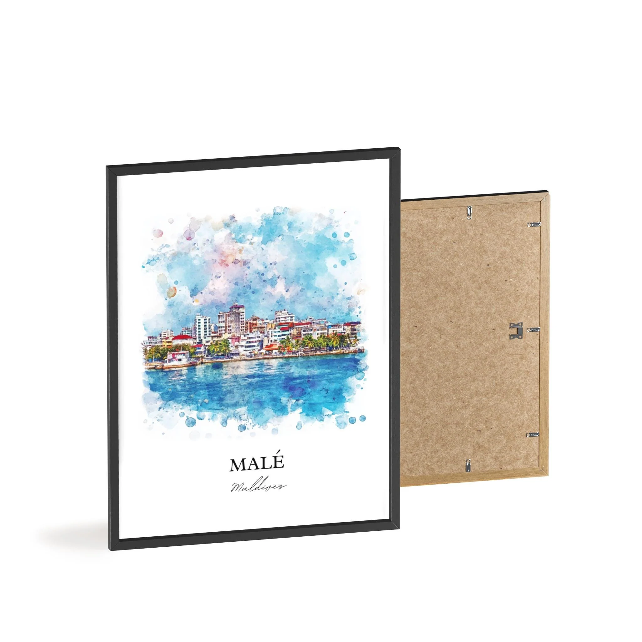Malé, Maldives – Watercolor Art Print - Image 8