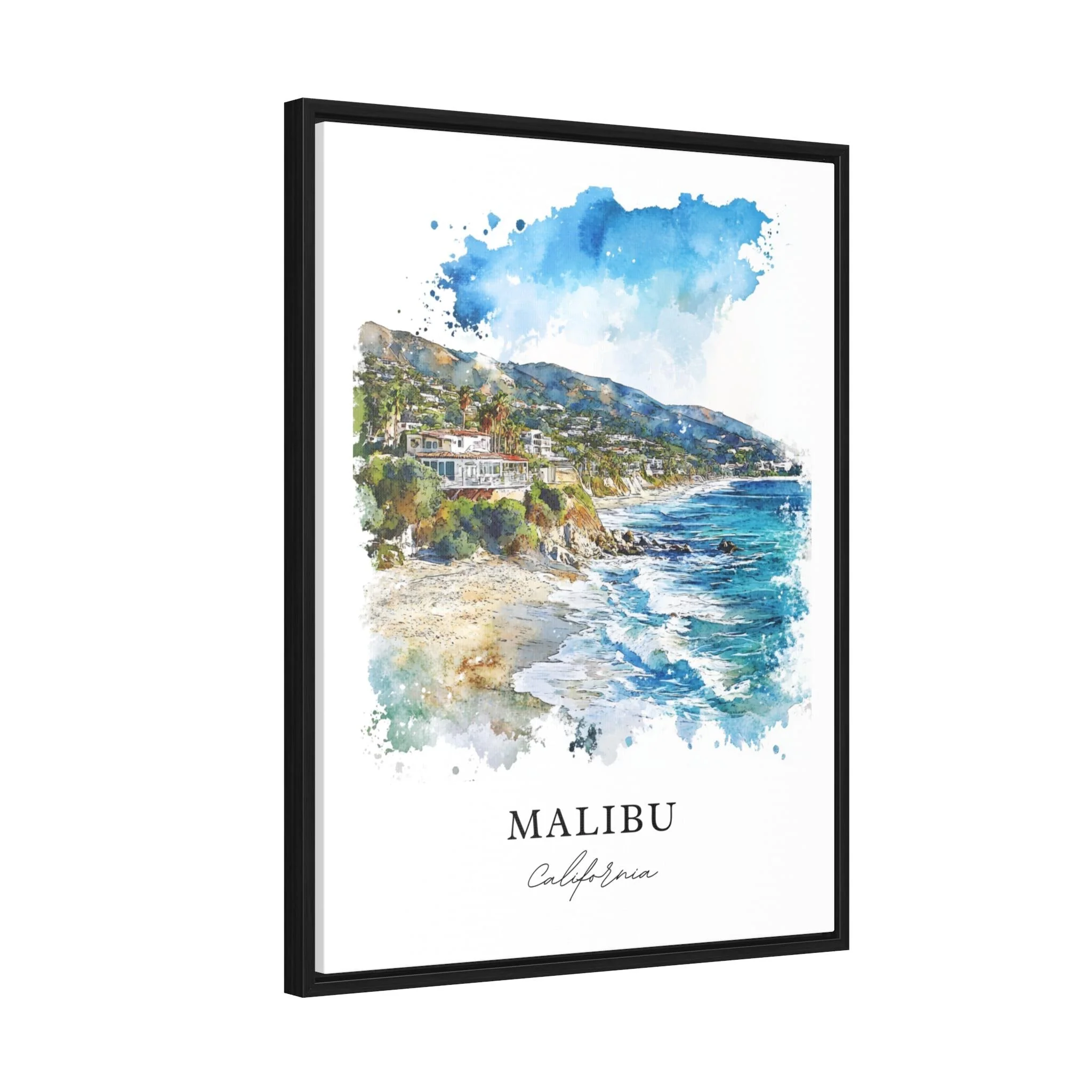 Malibu, California, California – Watercolor Art Print - Image 6
