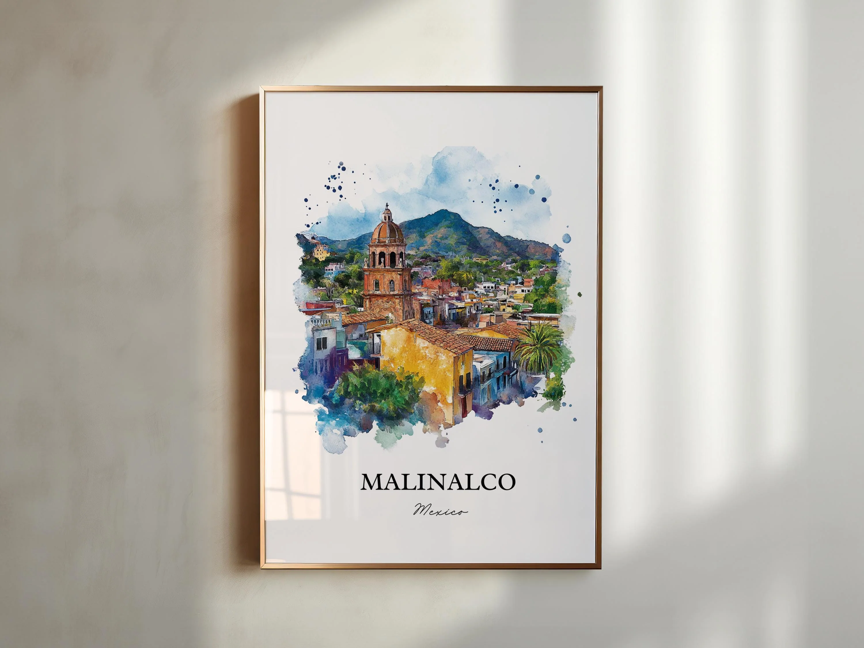 Malinalco, Mexico – Watercolor Art Print - Image 3