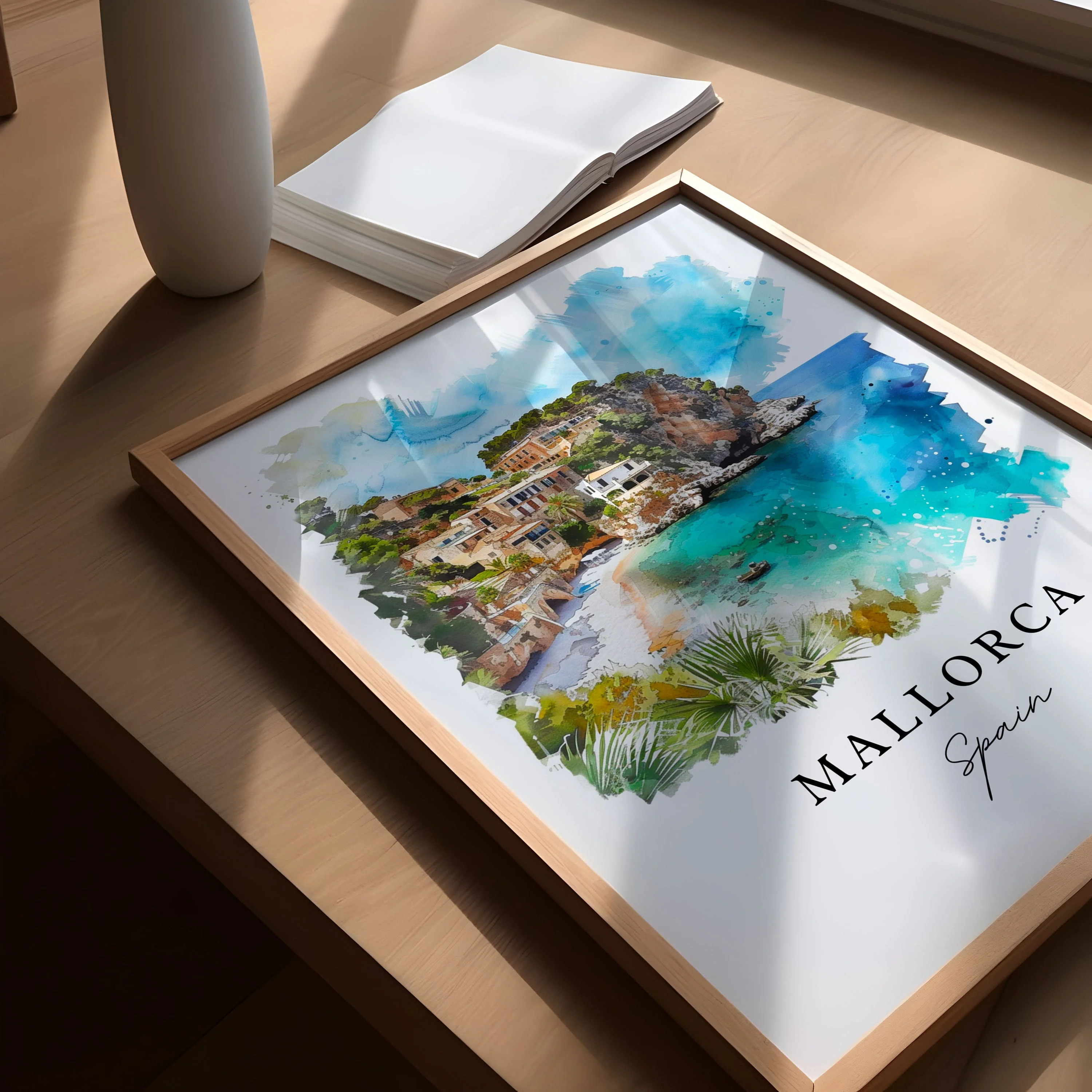 Mallorca, Spain – Watercolor Art Print - Image 5