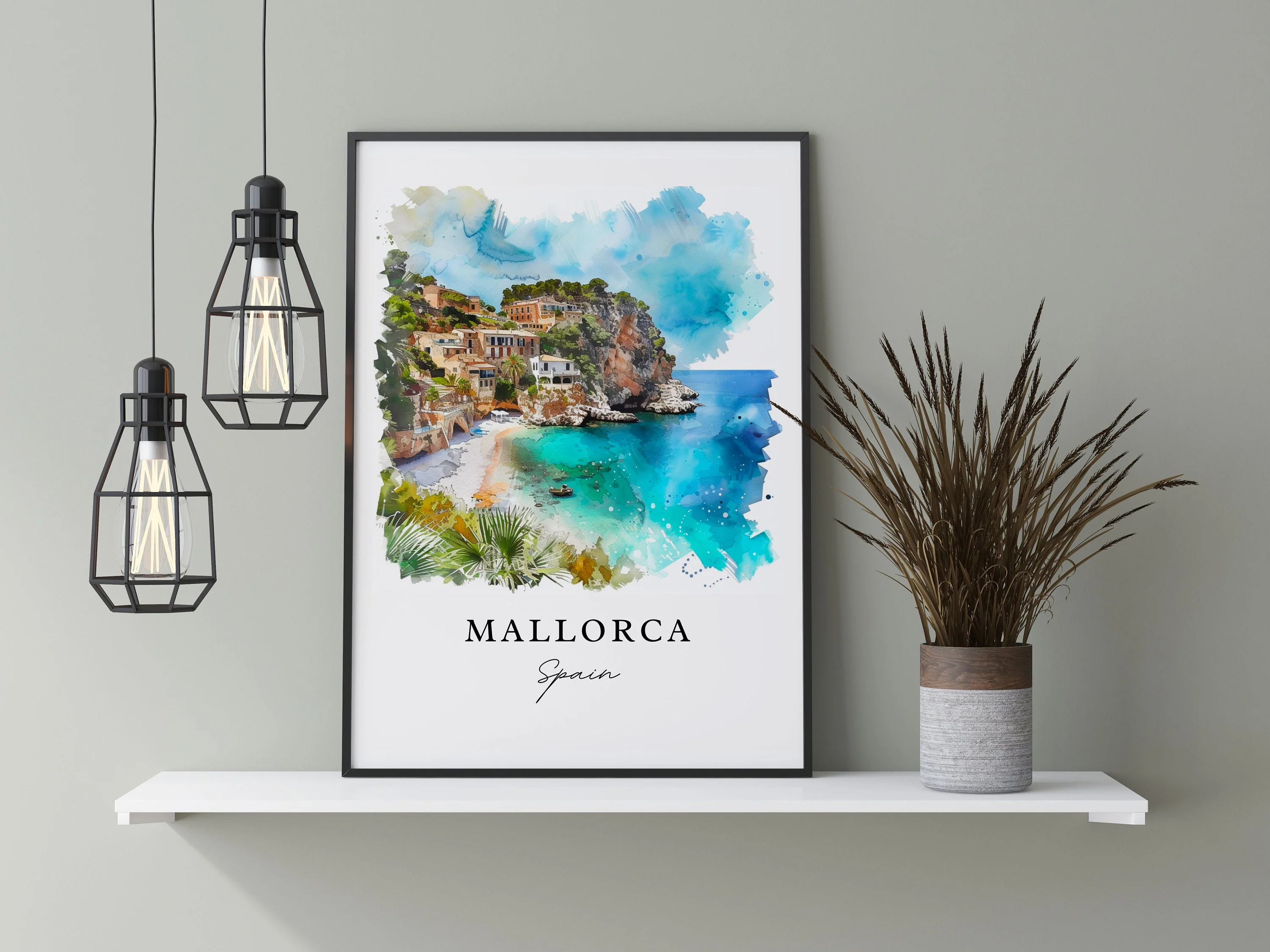 Mallorca, Spain – Watercolor Art Print - Image 7