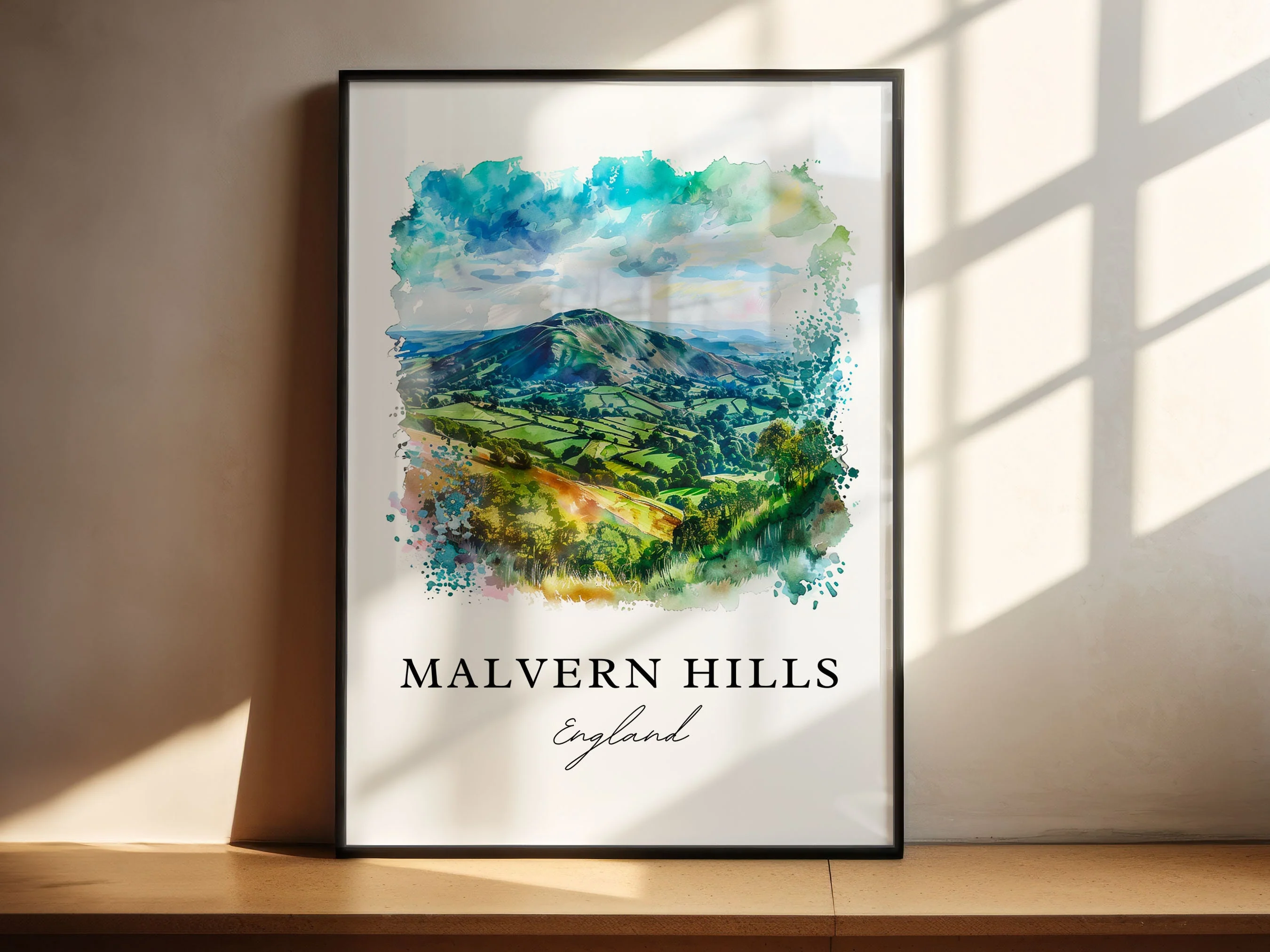 Malvern Hills, UK – Watercolor Art Print - Image 4