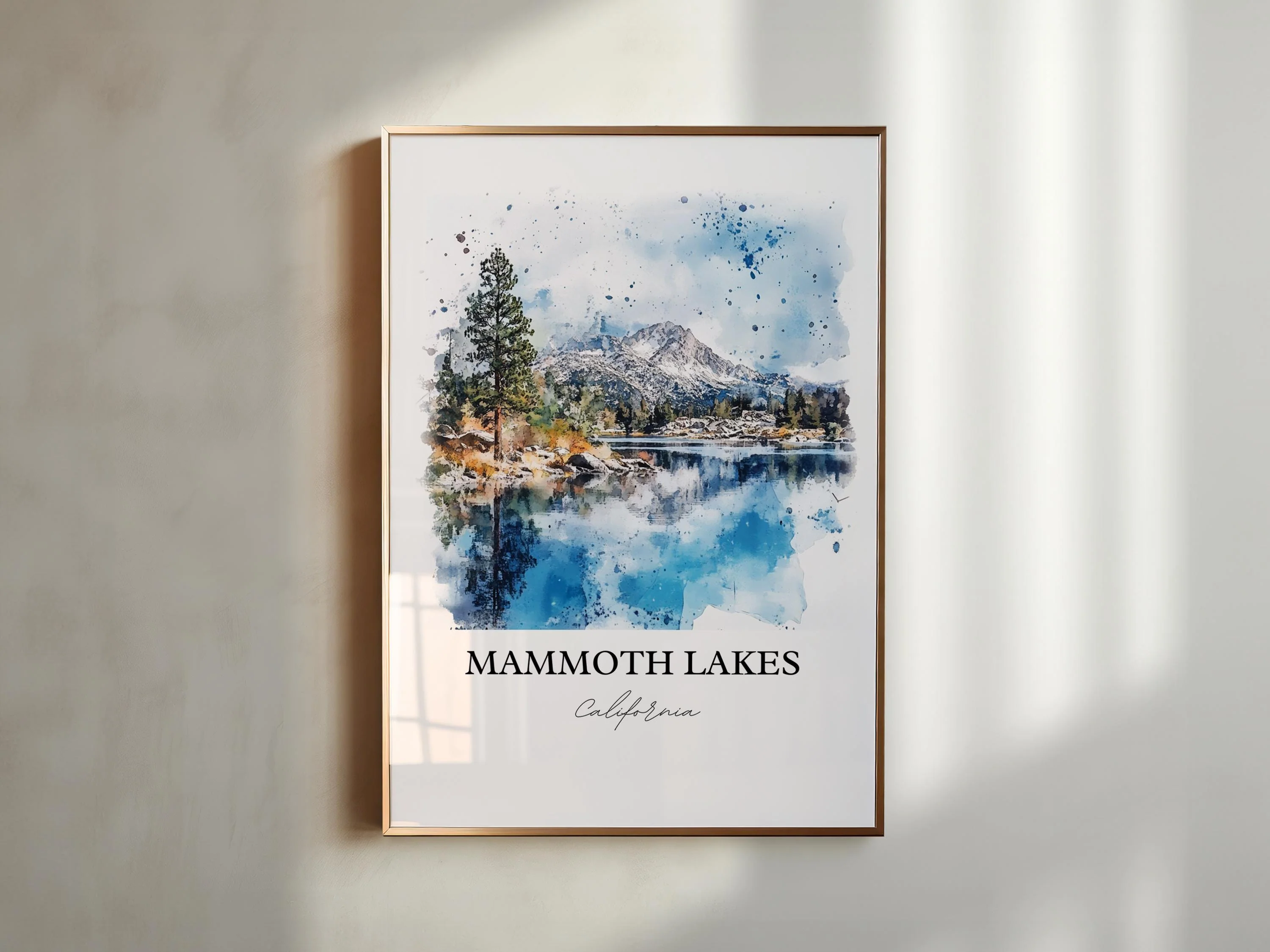 Mammoth Lakes, USA – Watercolor Art Print of June Mountain, Sierra Nevada - Image 3