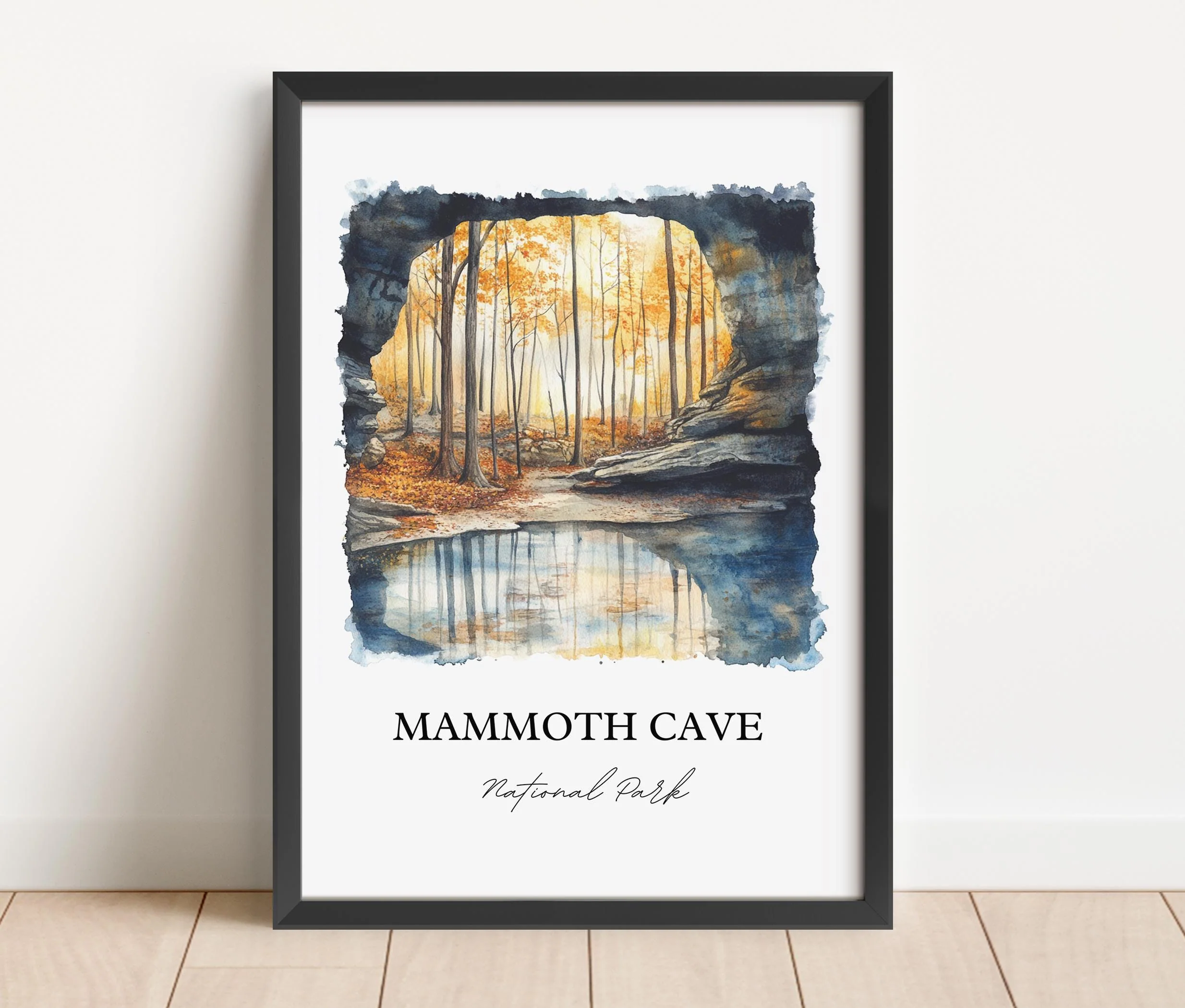 Mammoth Cave, Kentucky, Kentucky – Watercolor Art Print - Image 3