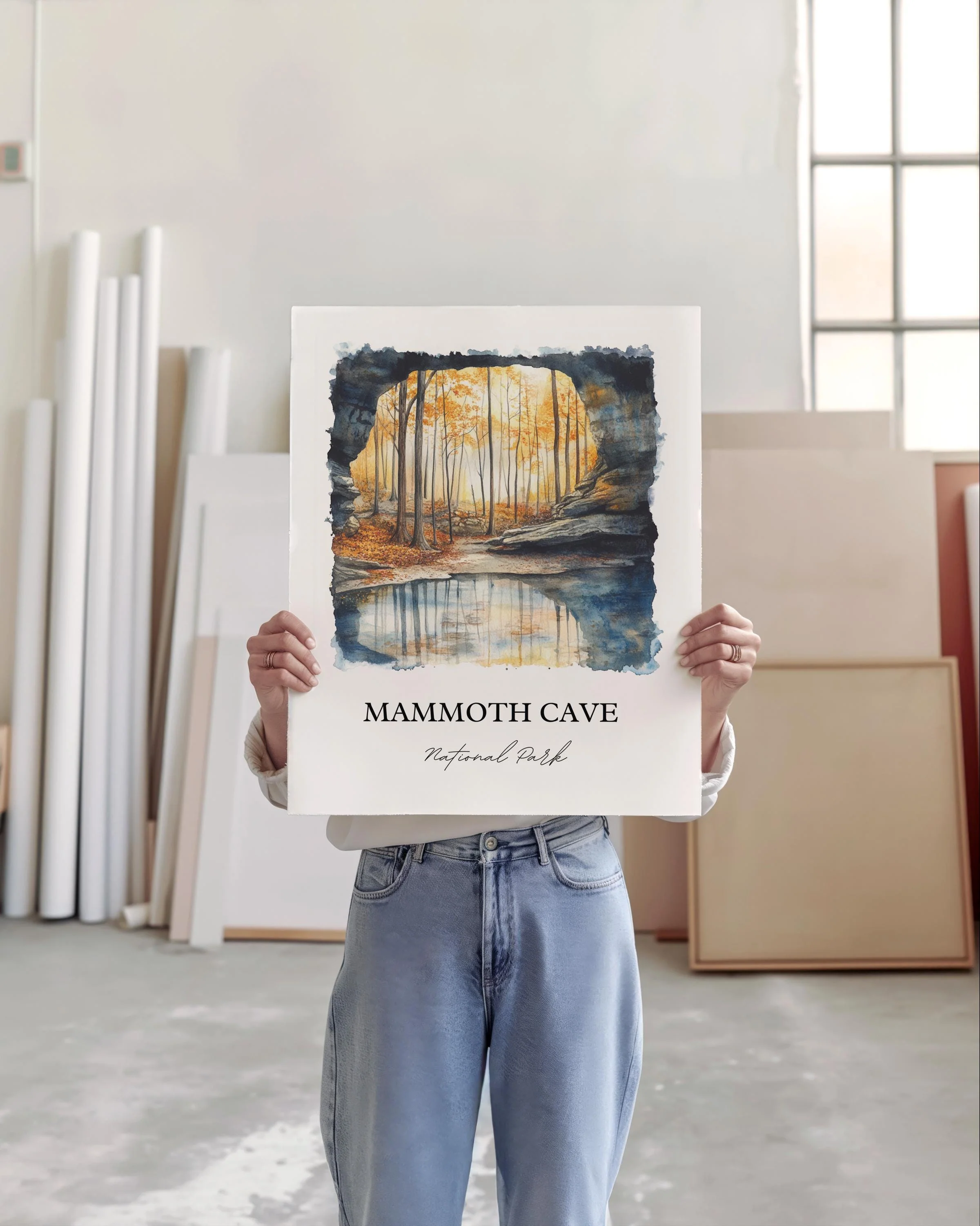Mammoth Cave, Kentucky, Kentucky – Watercolor Art Print - Image 5