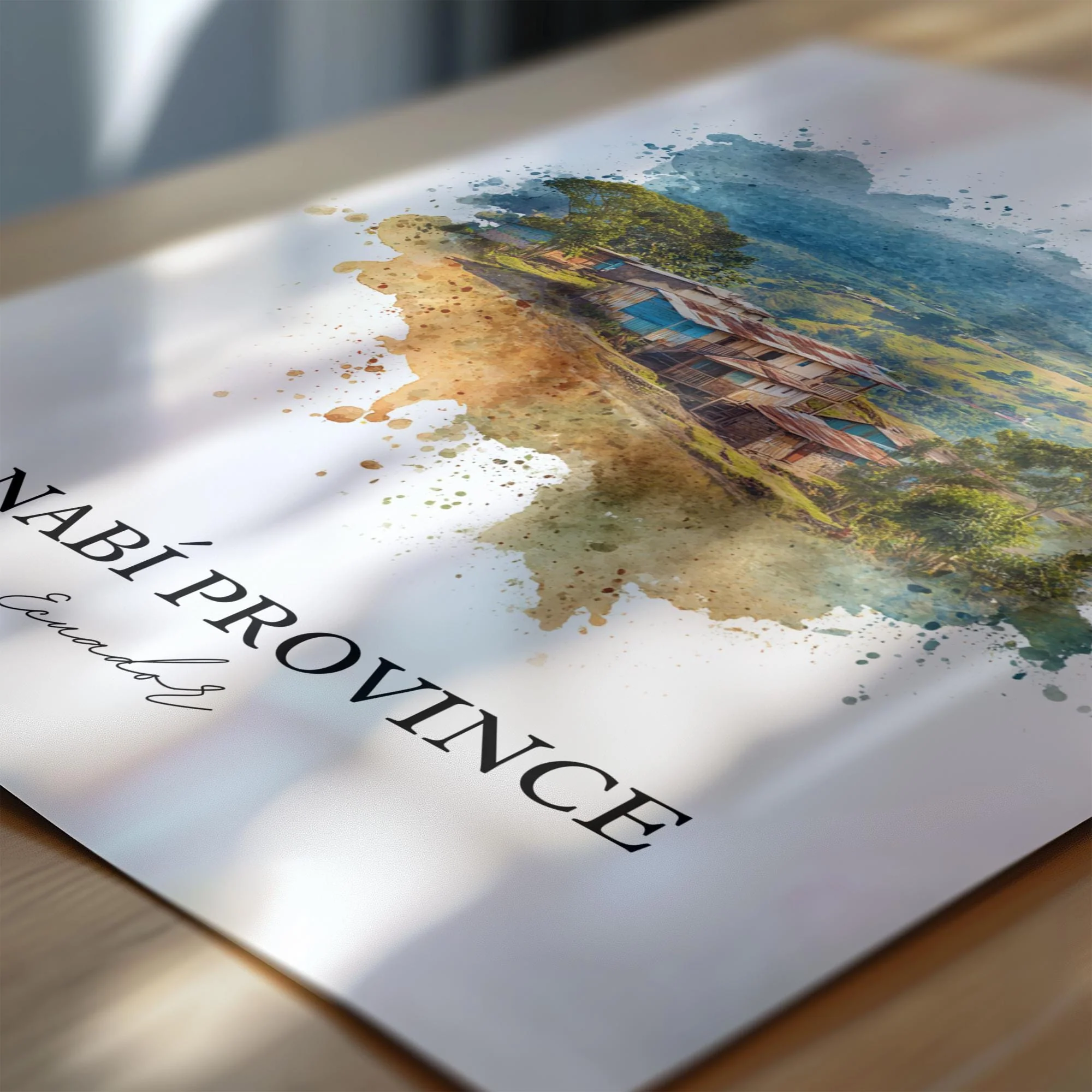 Manabí Province, Ecuador – Watercolor Art Print - Image 2