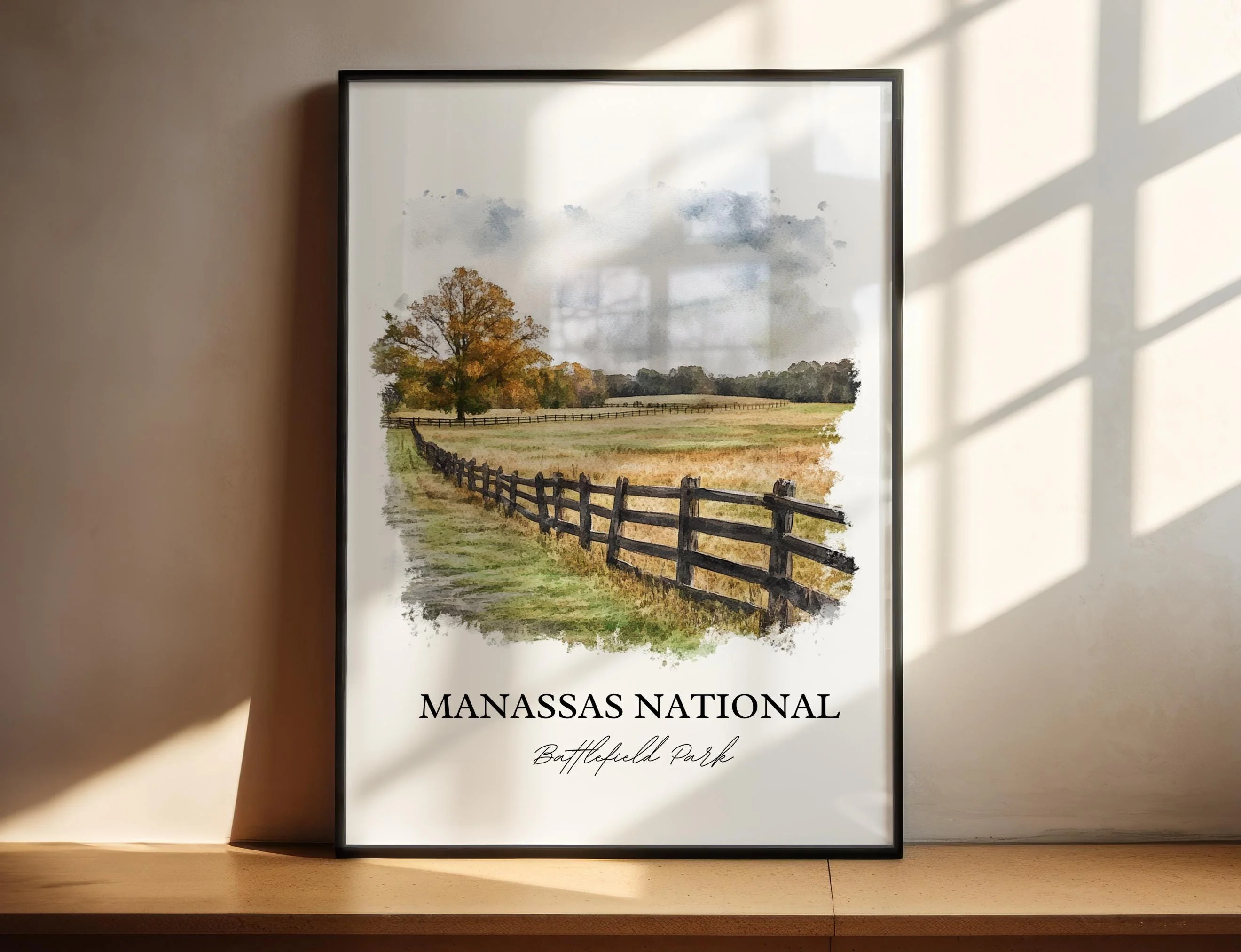 Manassas National Battlefield, USA – Watercolor Art Print