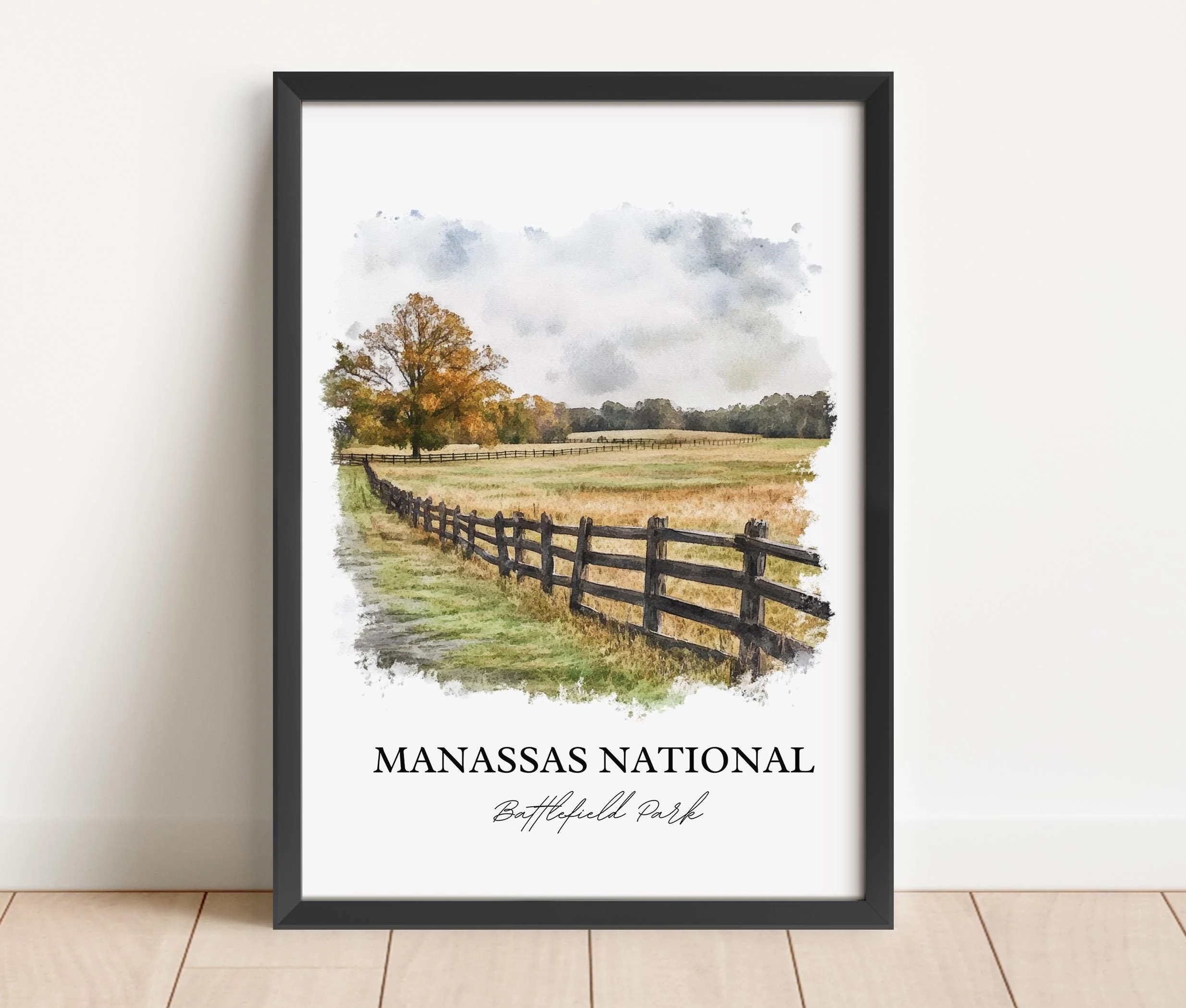 Manassas National Battlefield, USA – Watercolor Art Print - Image 5
