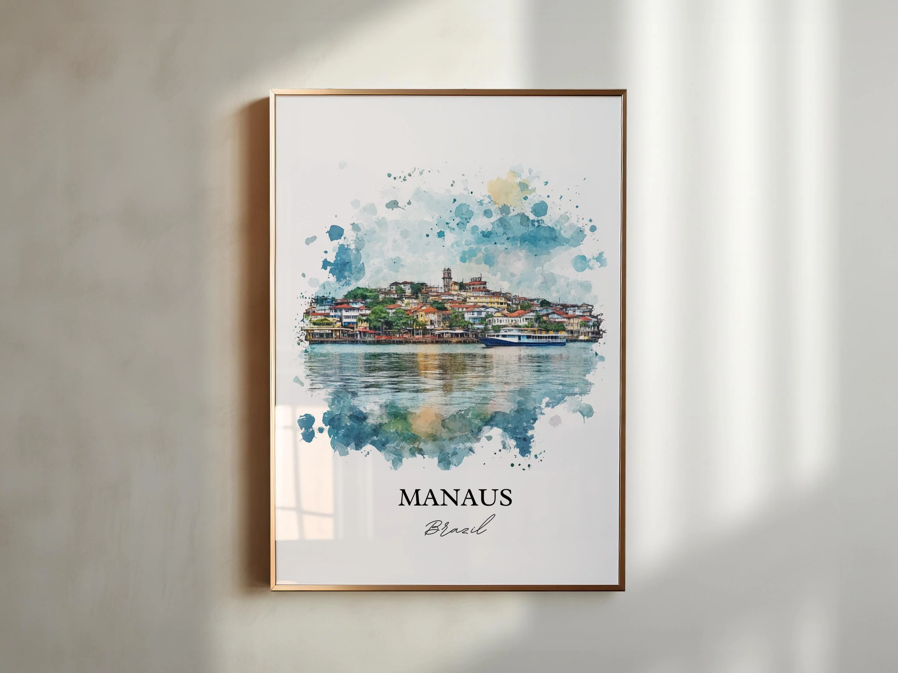 Manaus, Brazil – Watercolor Art Print - Image 6