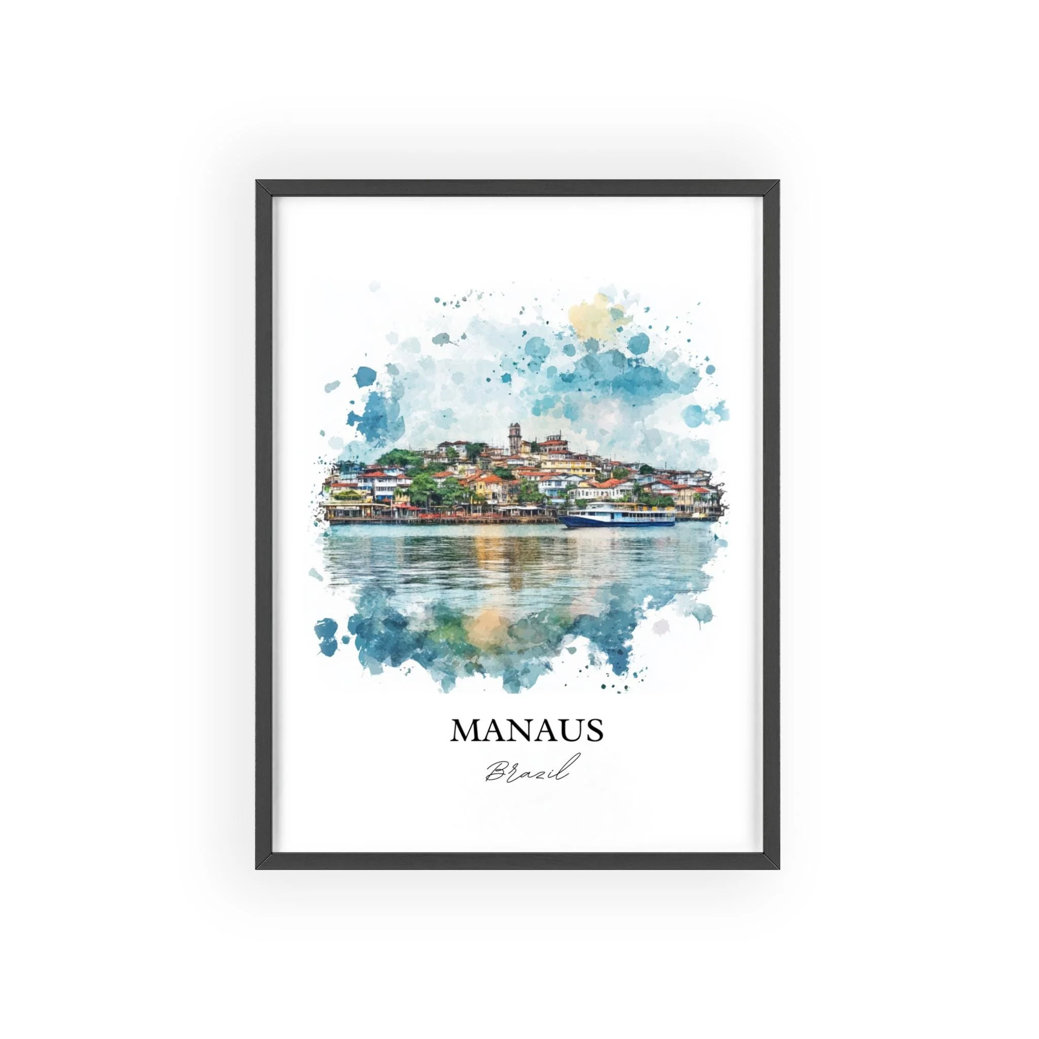 Manaus, Brazil – Watercolor Art Print - Image 7