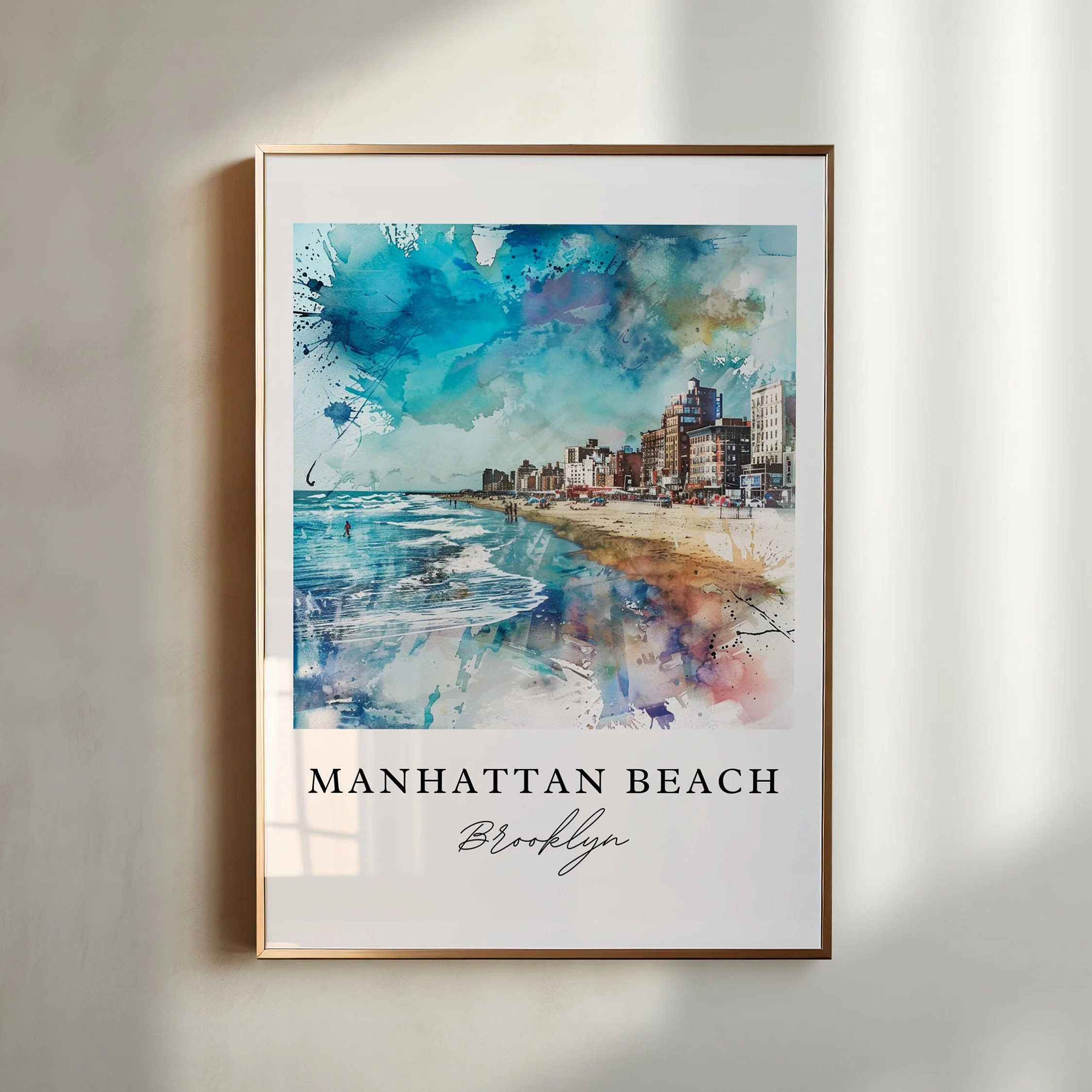 Manhattan Beach, USA – Watercolor Art Print
