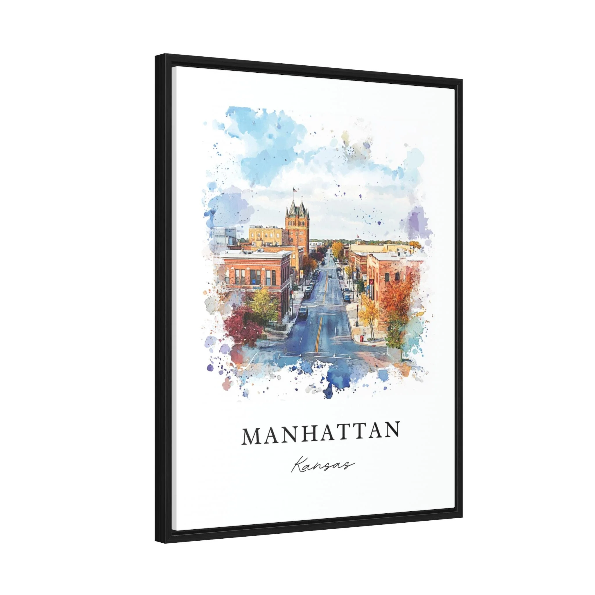 Manhattan, Kansas, Kansas – Watercolor Art Print - Image 6