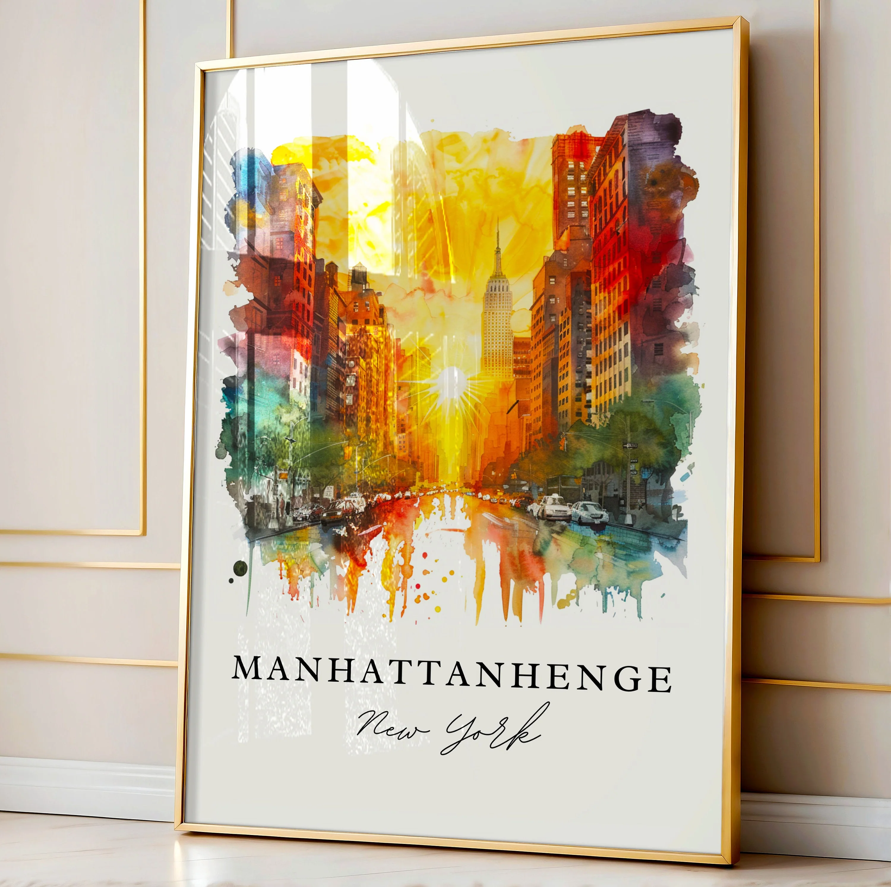Manhattanhenge, New York – Watercolor Art Print - Image 4