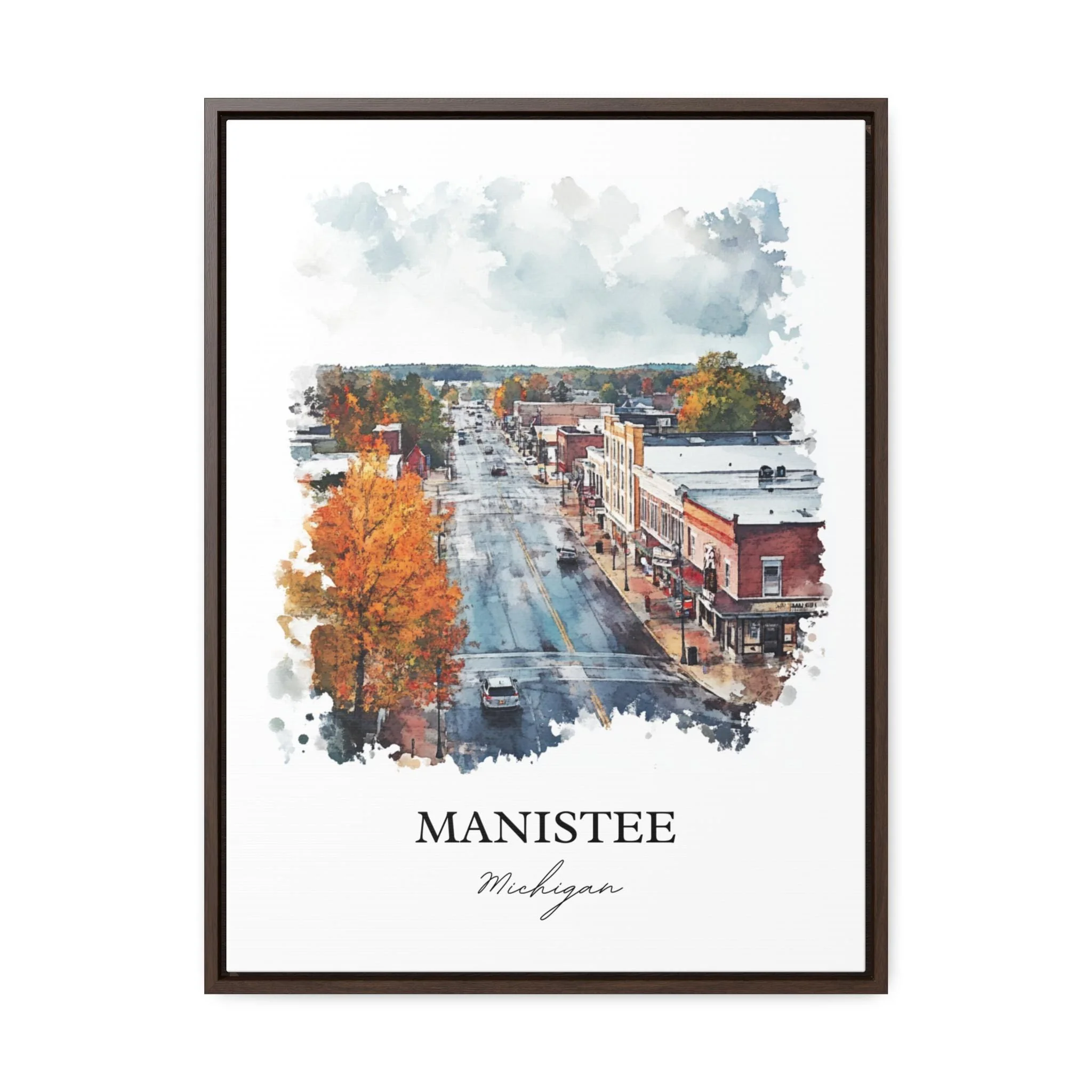 Manistee, Michigan, USA – Watercolor Art Print - Image 7