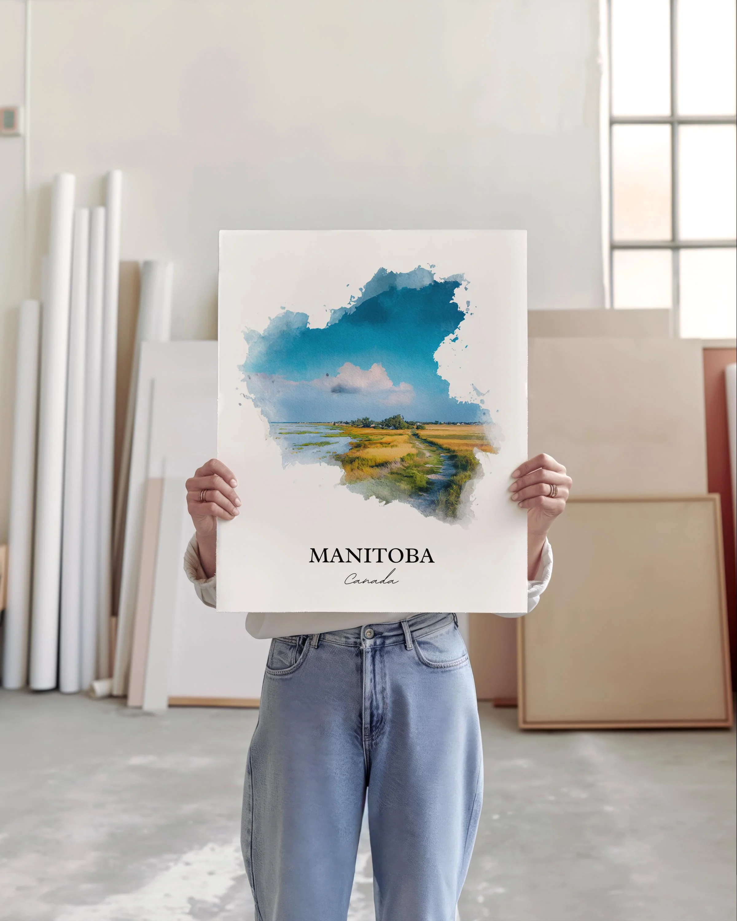 Manitoba, Canada – Watercolor Art Print - Image 3