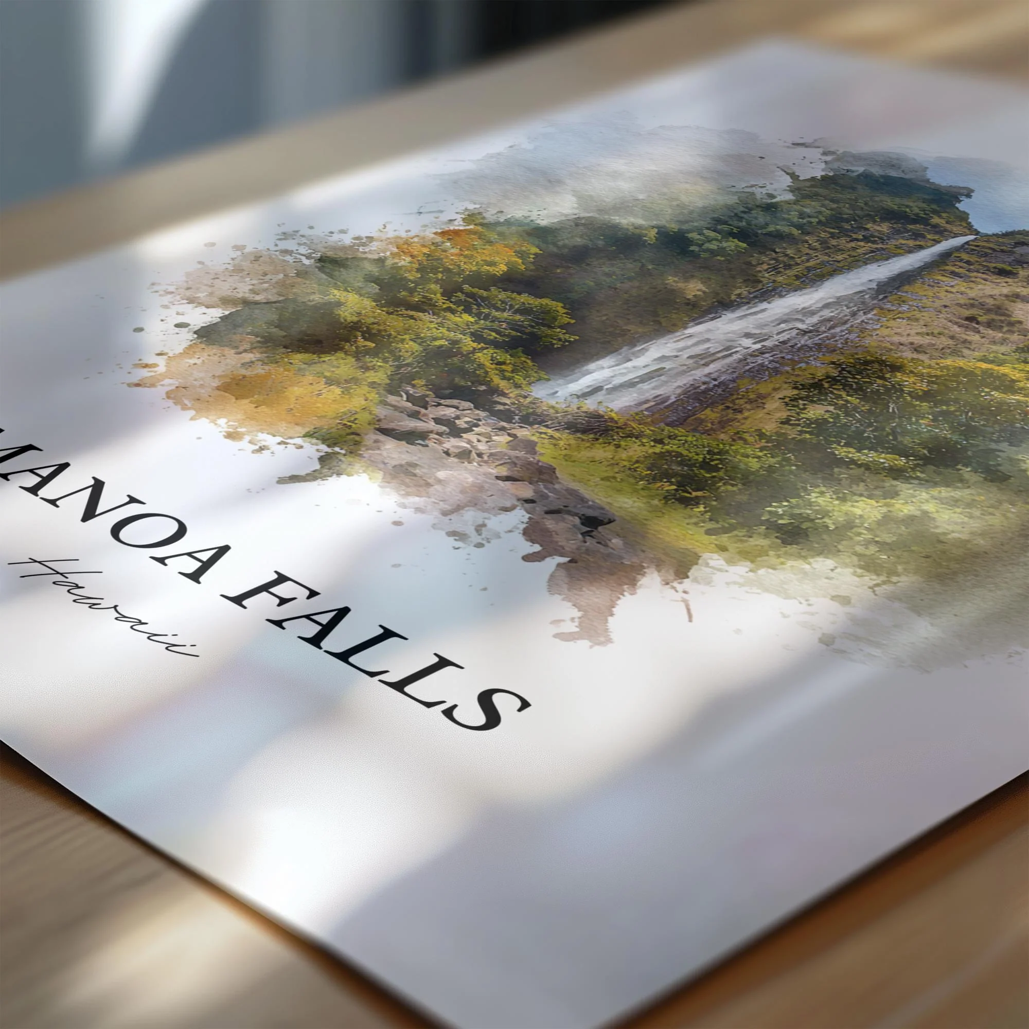 Manoa Falls, Hawaii – Watercolor Art Print - Image 2