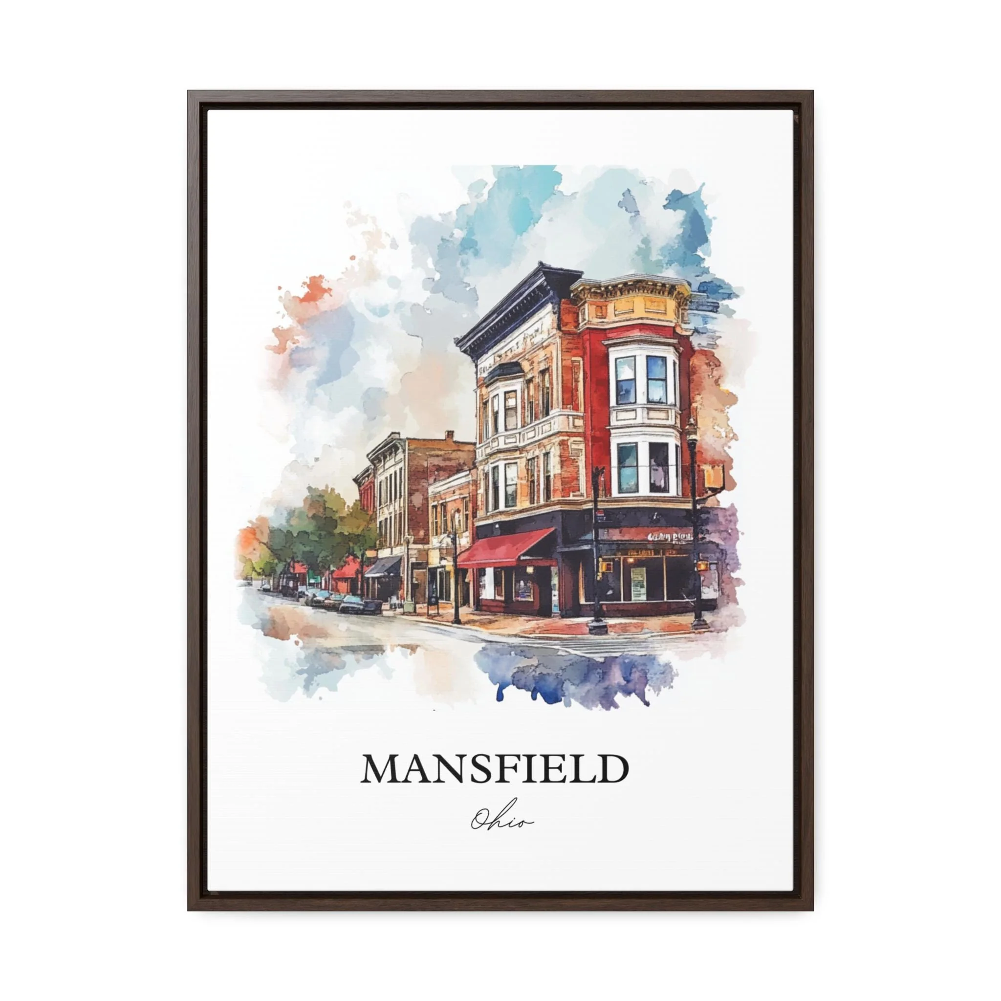 Mansfield, Ohio, USA – Watercolor Art Print - Image 7