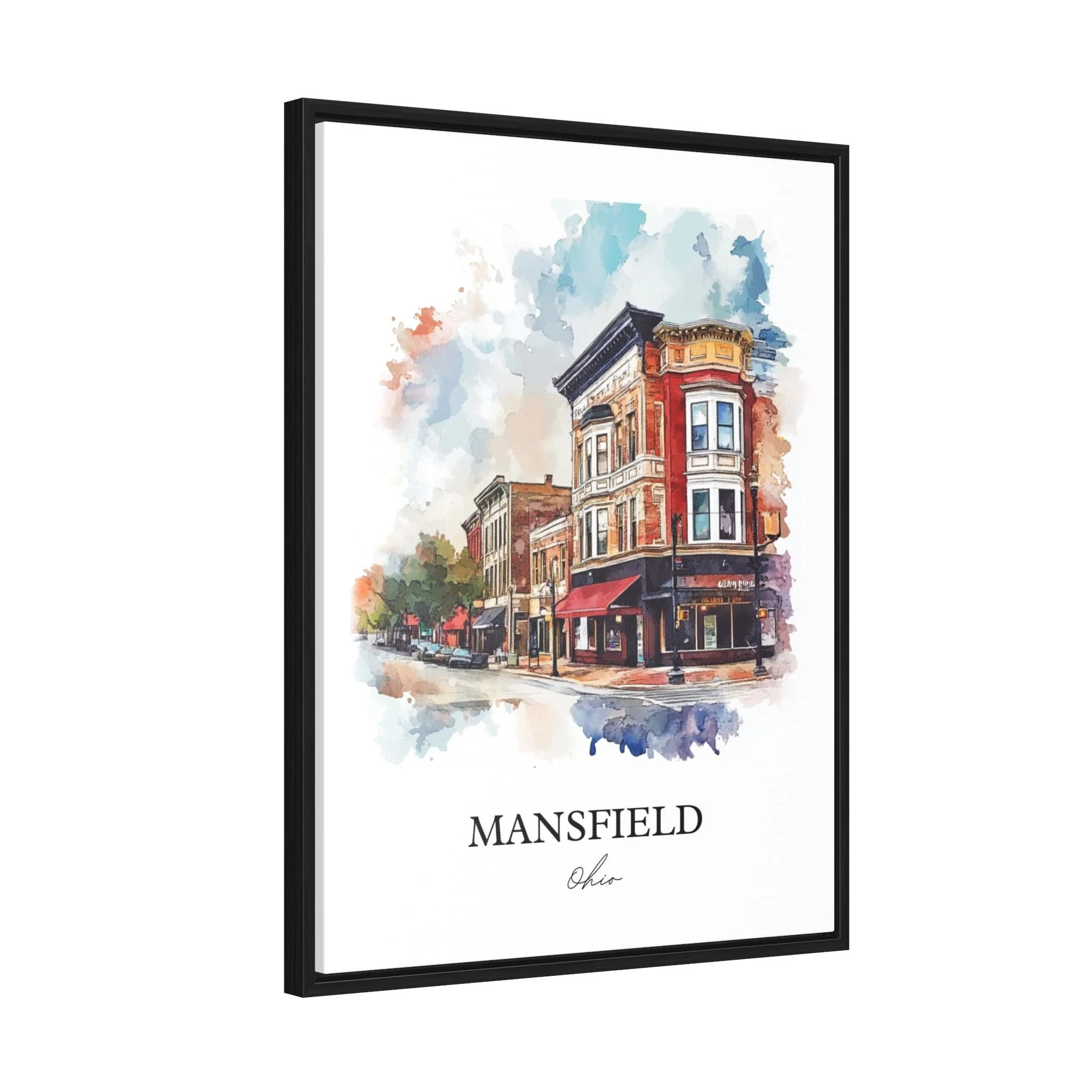 Mansfield, Ohio, USA – Watercolor Art Print - Image 8