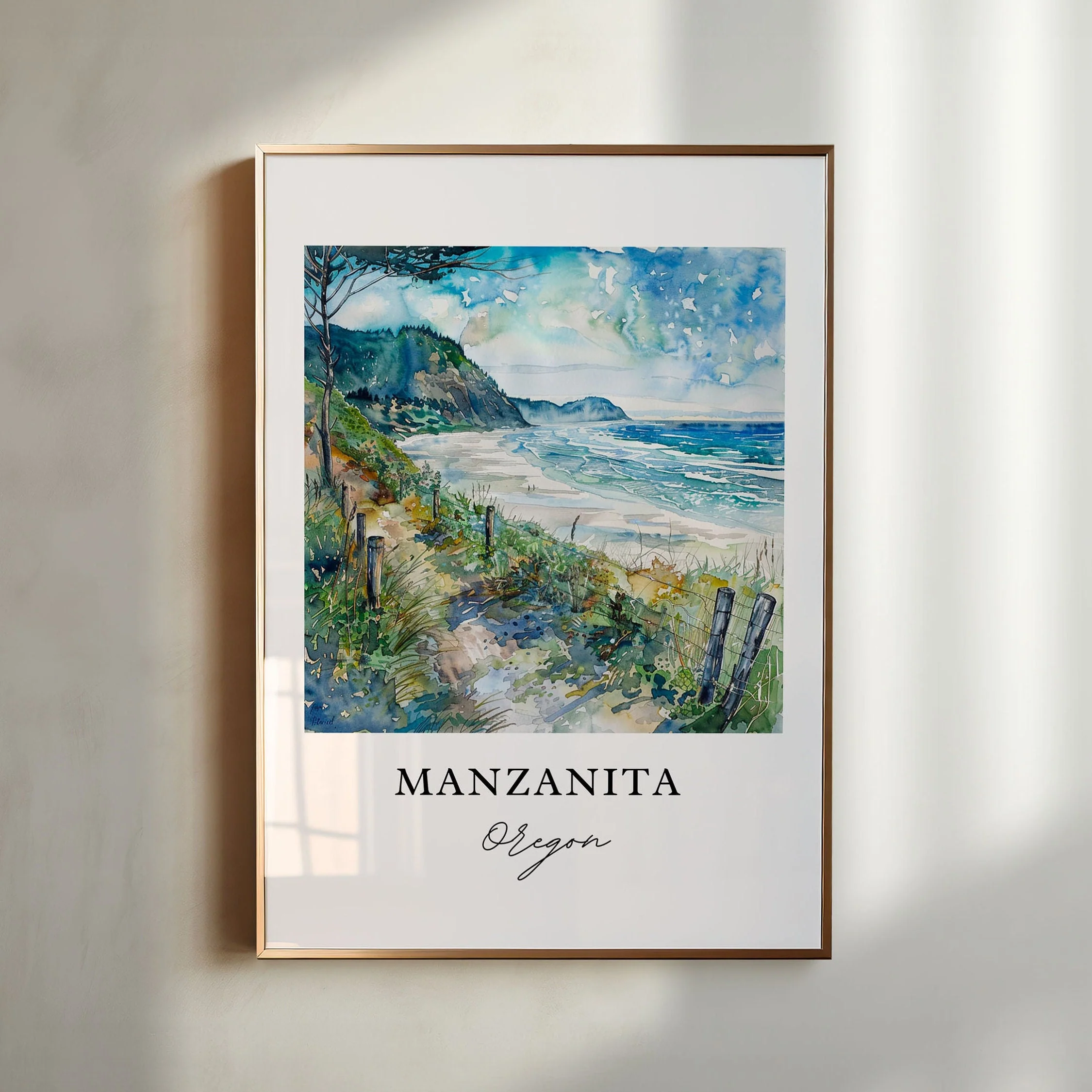 Manzanita, Oregon - Watercolor Art Print