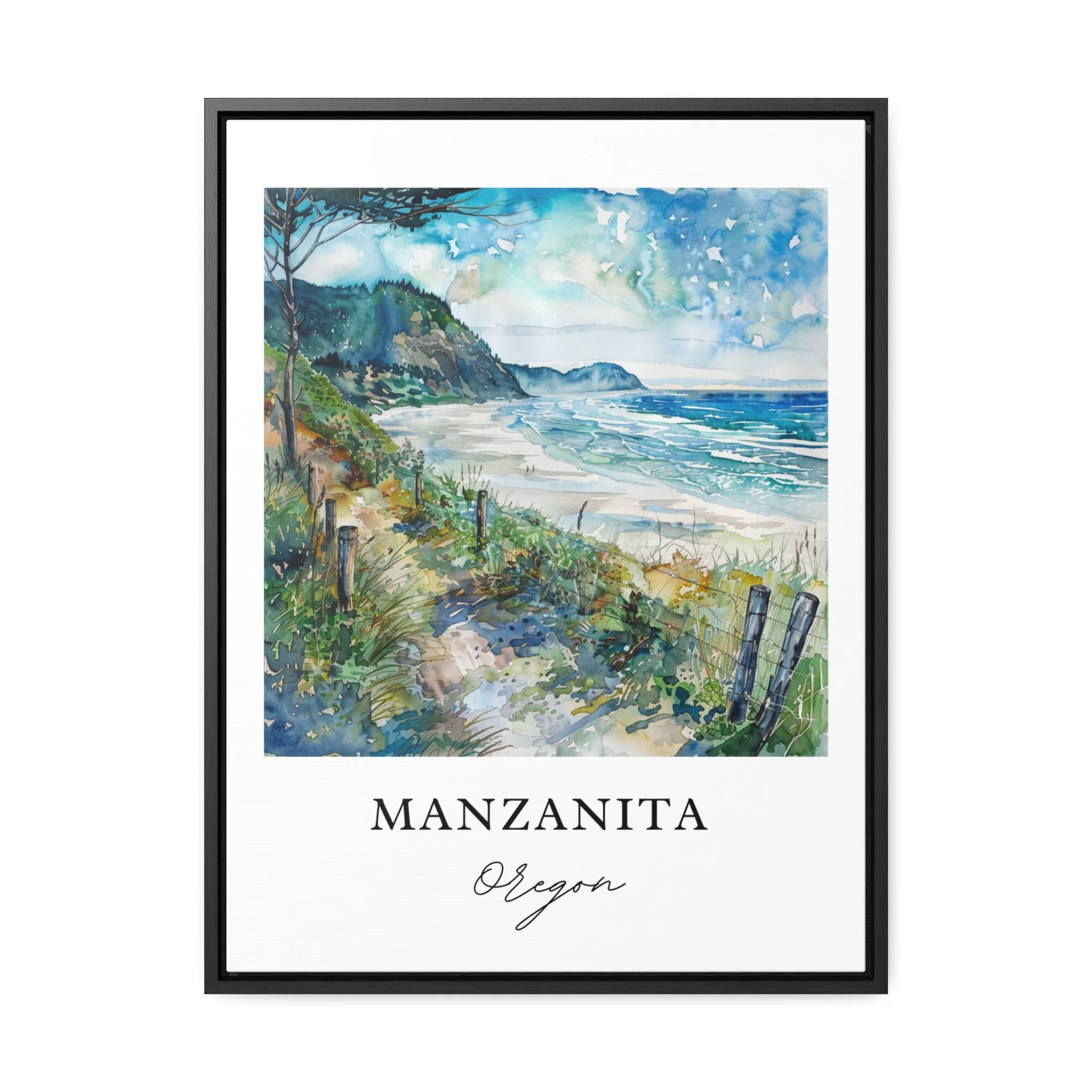 Manzanita, Oregon - Watercolor Art Print - Image 5