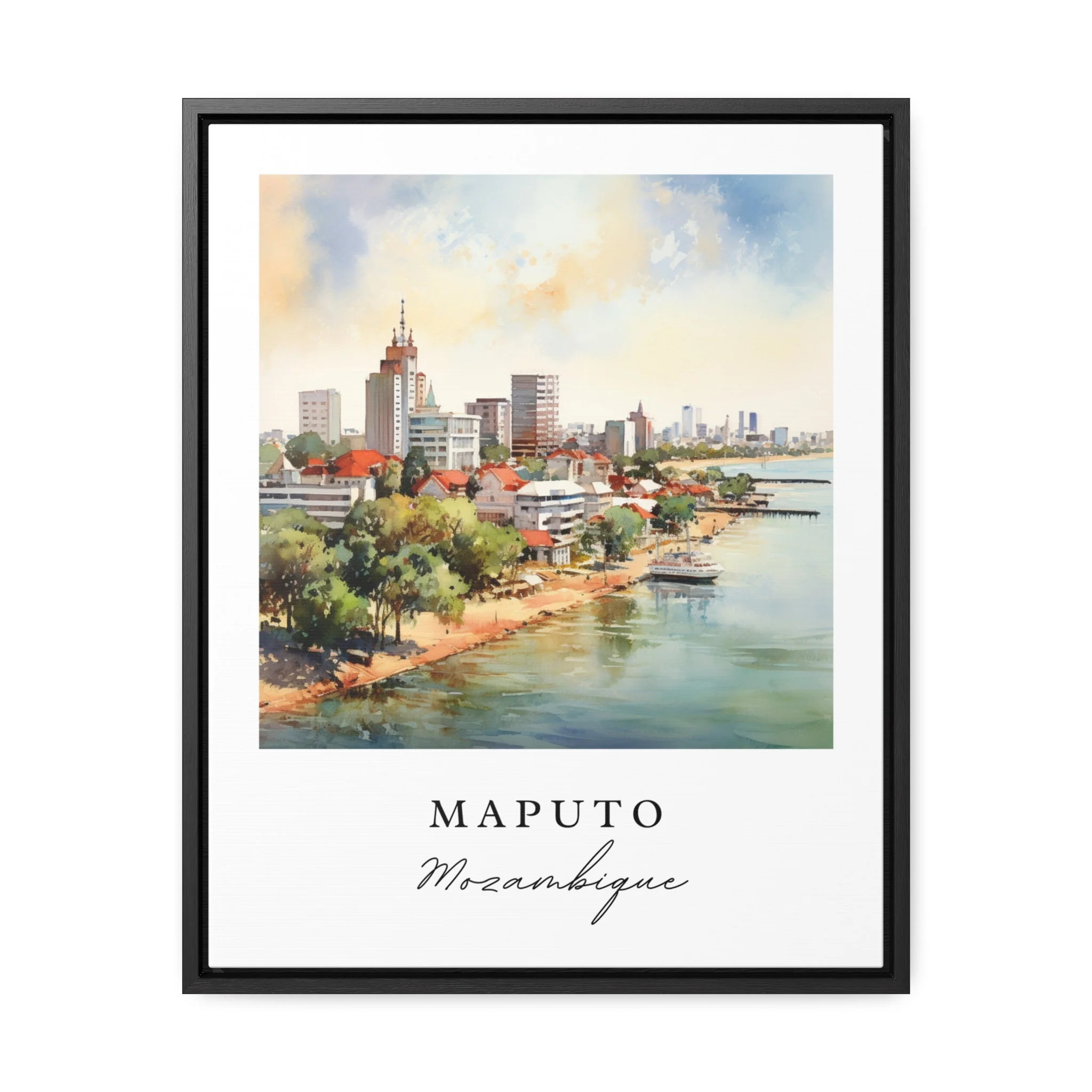 Maputo, Mozambique – Watercolor Art Print - Image 5
