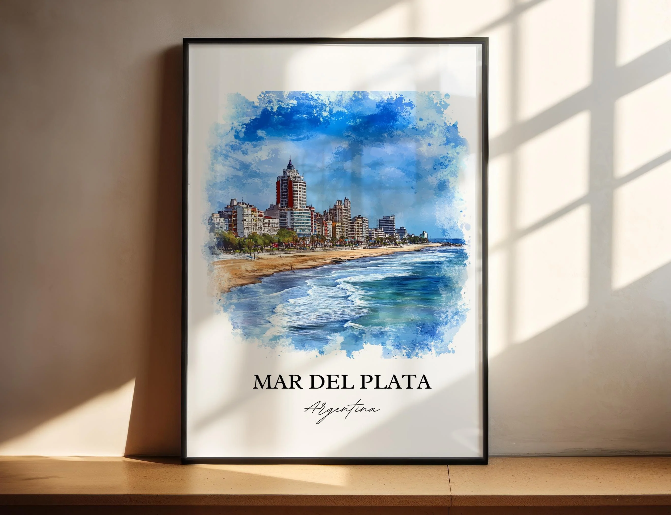 Mar del Plata, Argentina – Watercolor Art Print