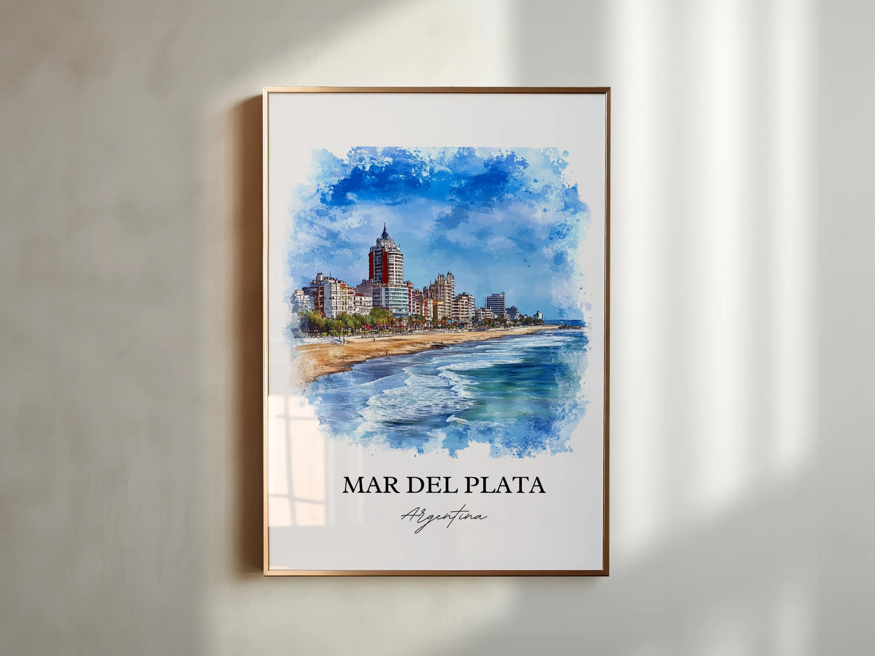 Mar del Plata, Argentina – Watercolor Art Print - Image 3