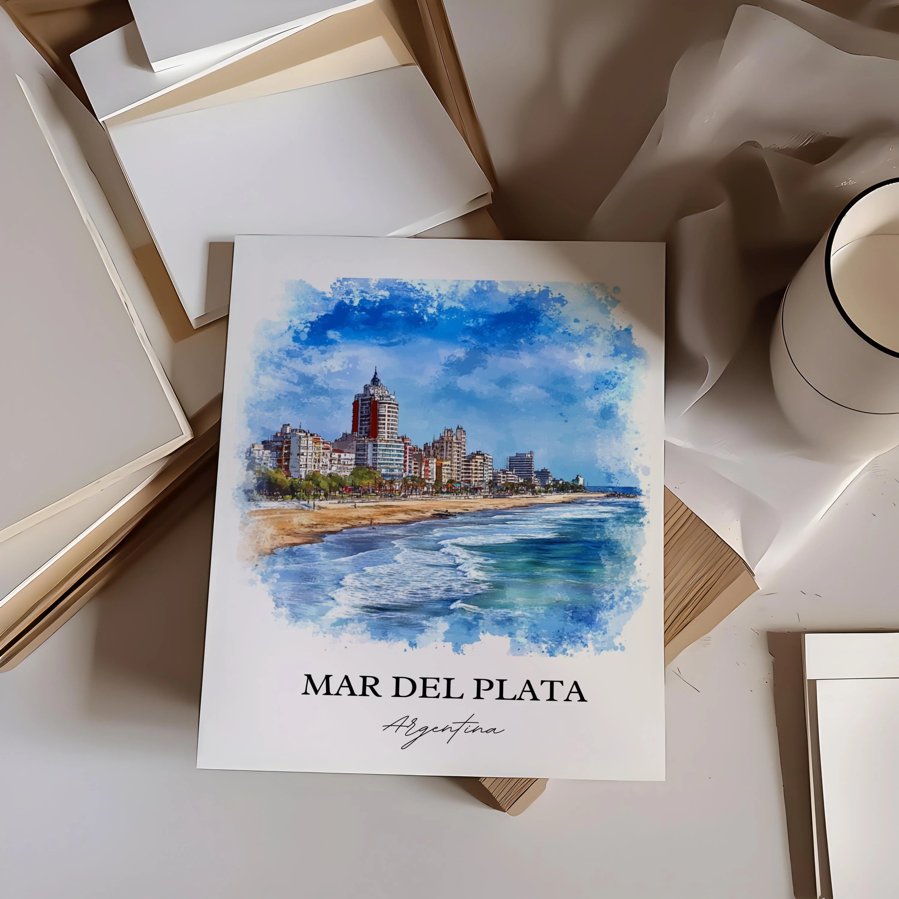 Mar del Plata, Argentina – Watercolor Art Print - Image 6
